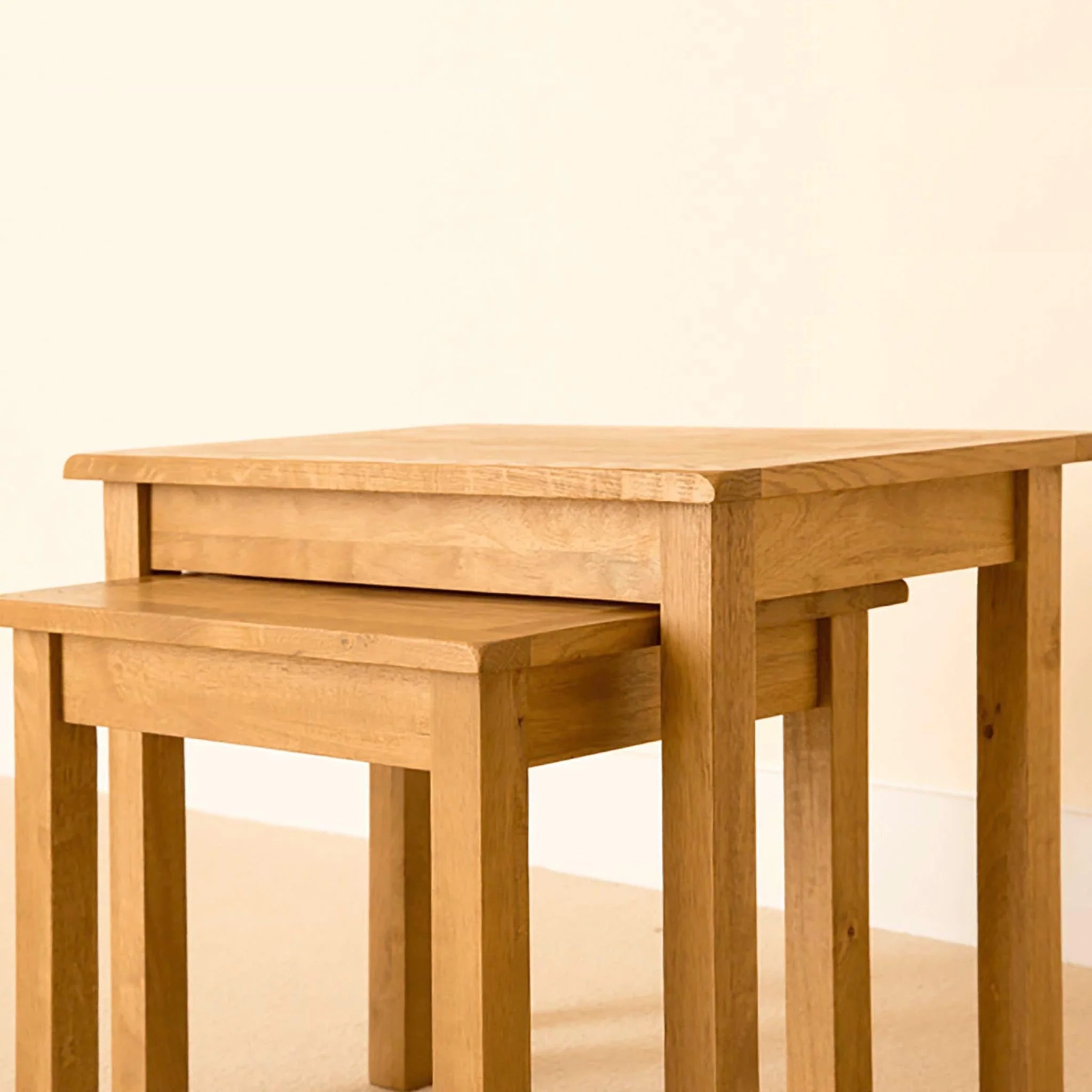 Lanner Oak Nest of Tables - Image 3