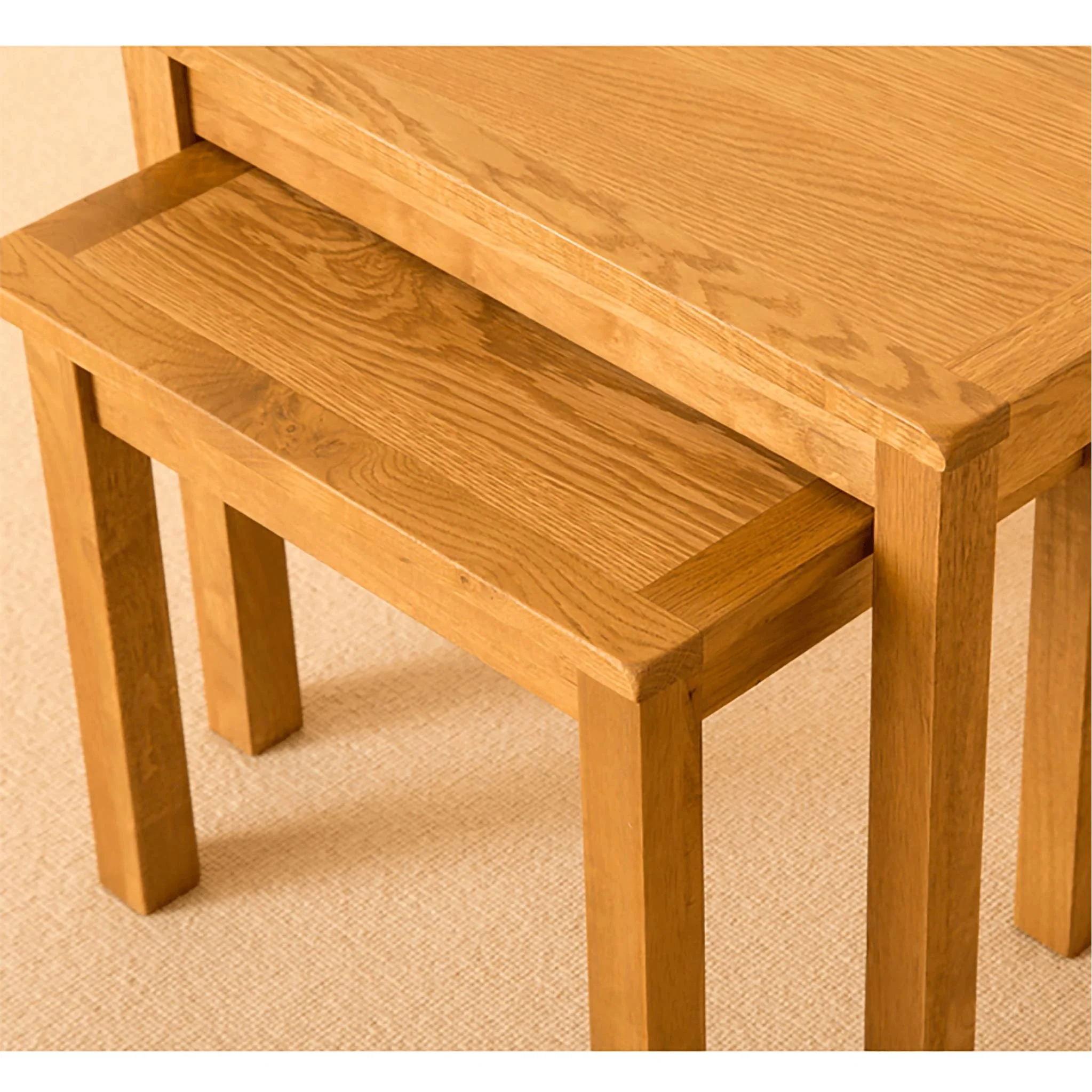 Lanner Oak Nest of Tables - Image 4