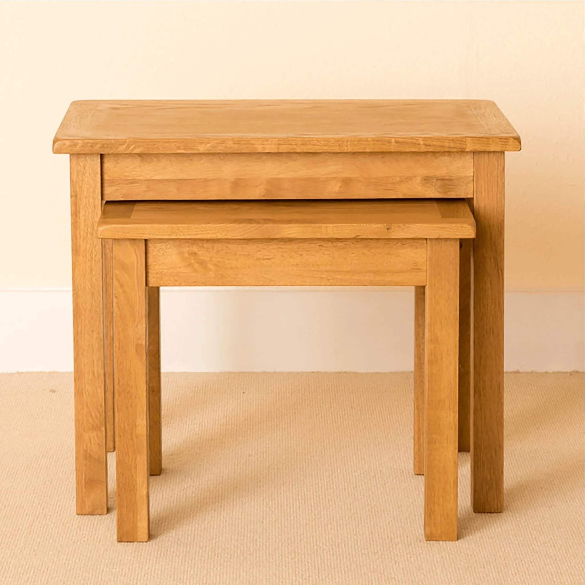 Lanner Oak Nest of Tables - Image 5