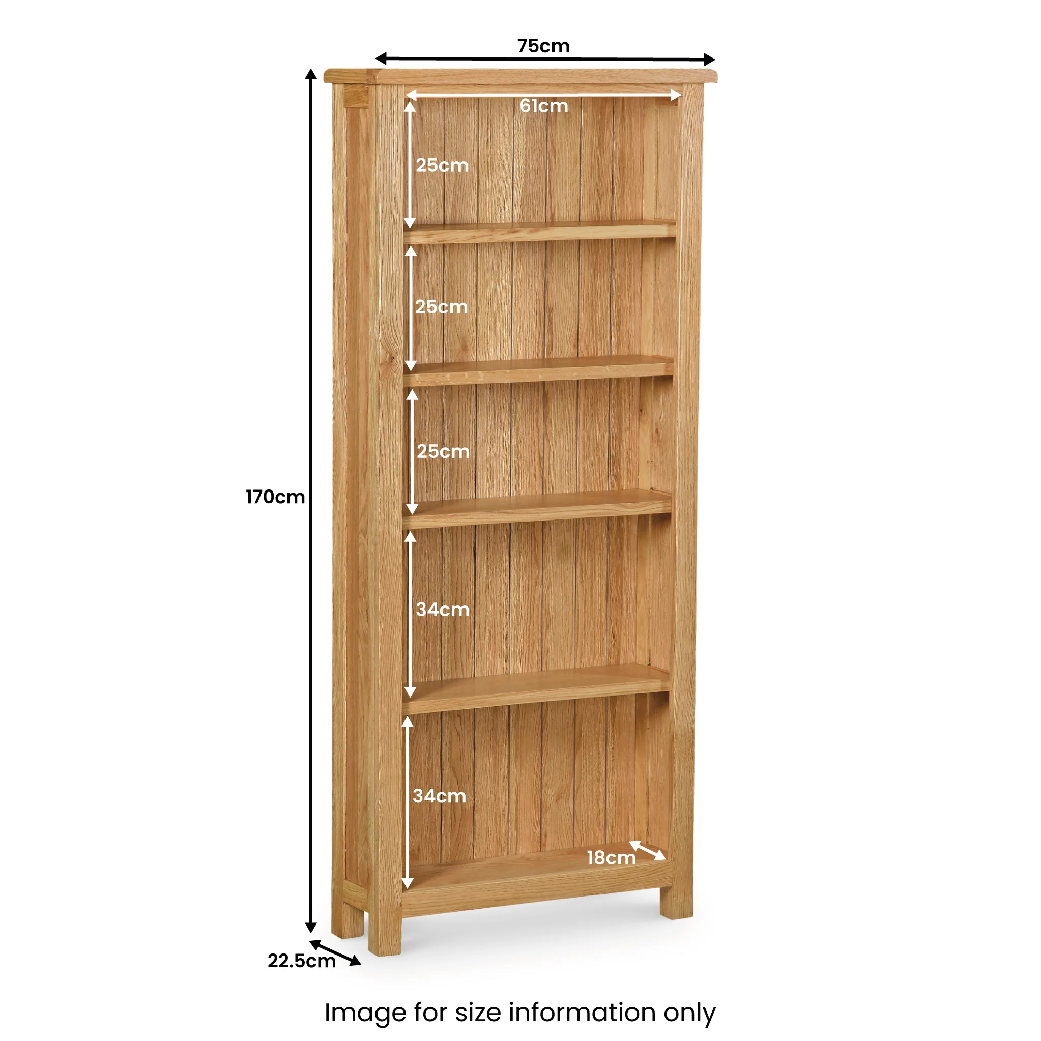 Lanner Oak Large Bookcase - Image 6