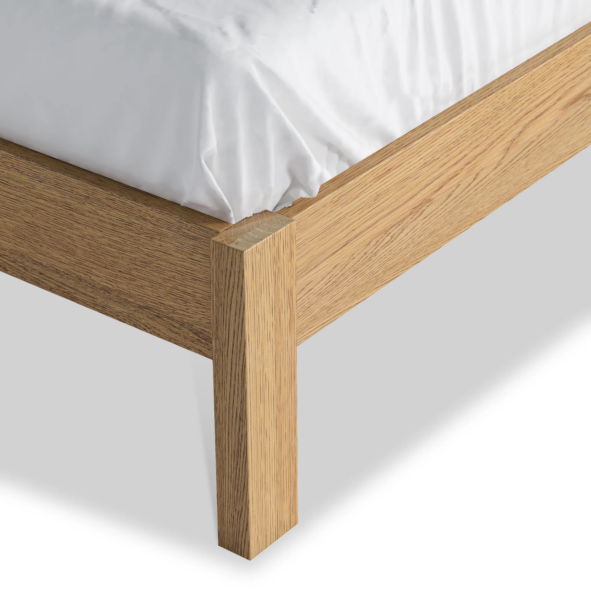 Lanner Oak Low Foot End Bed Frame - Image 7