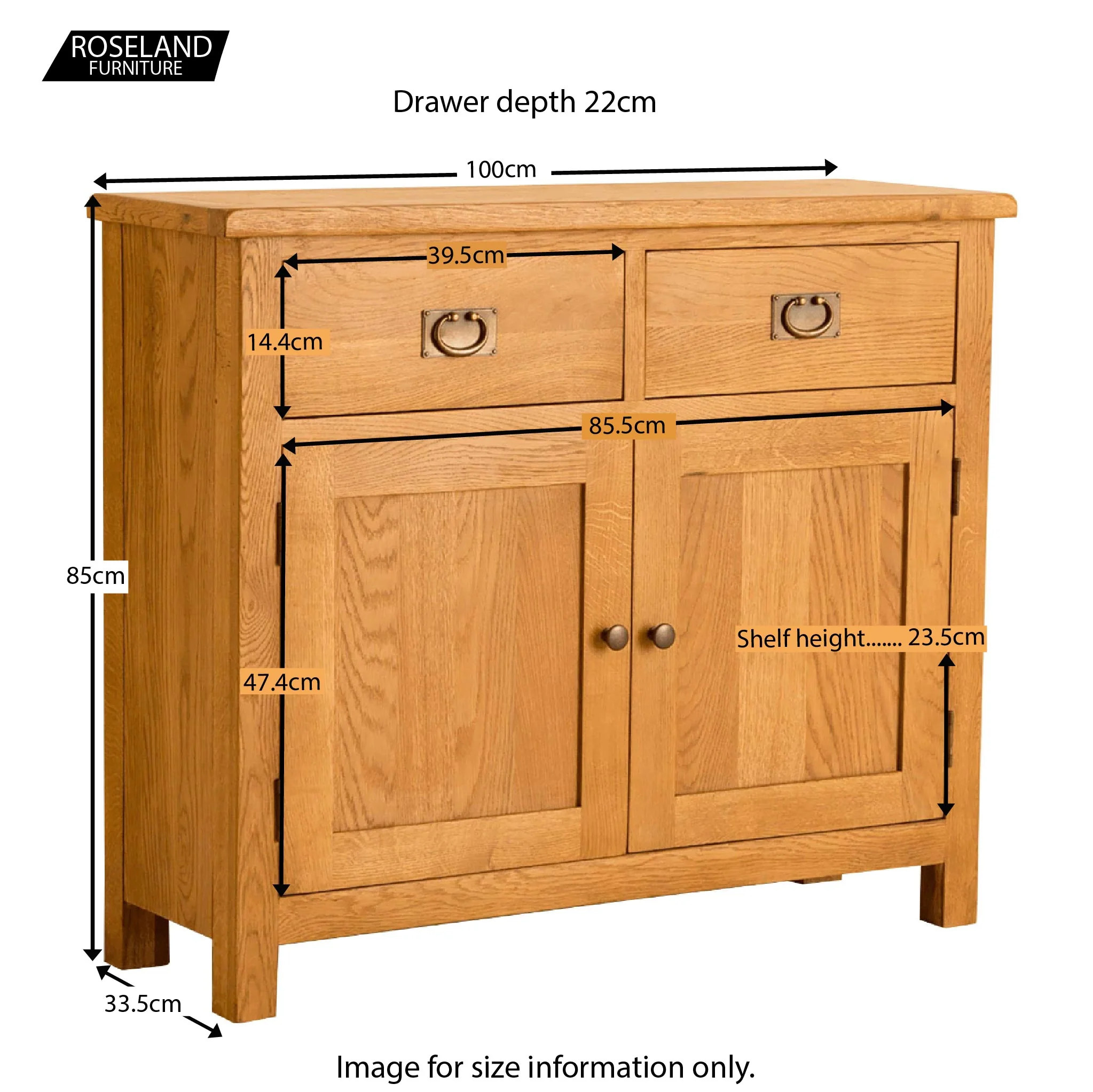 Lanner Oak small sideboard - Image 12
