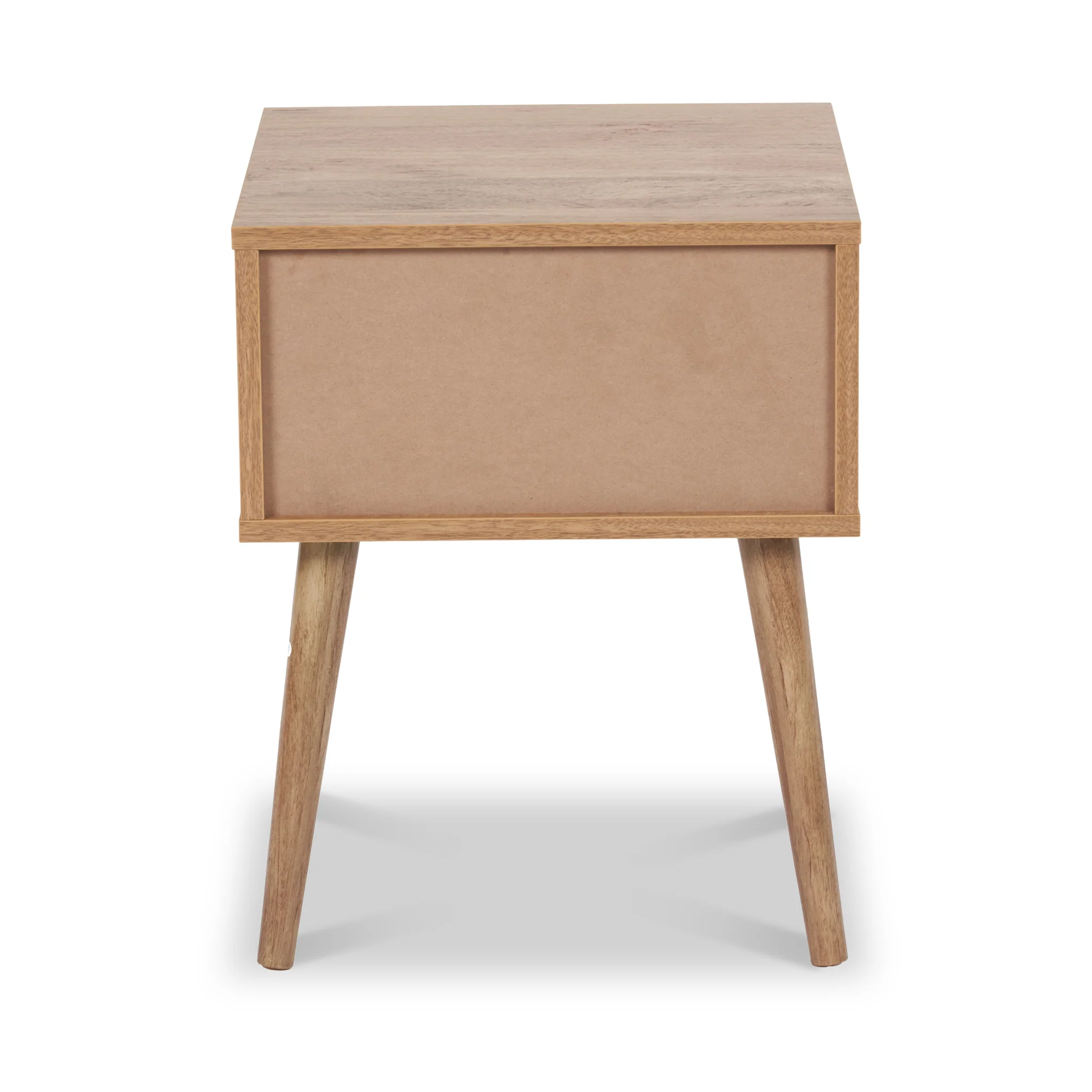 Larvik Slatted Eucalyptus 1 Drawer Bedside Table - Image 3