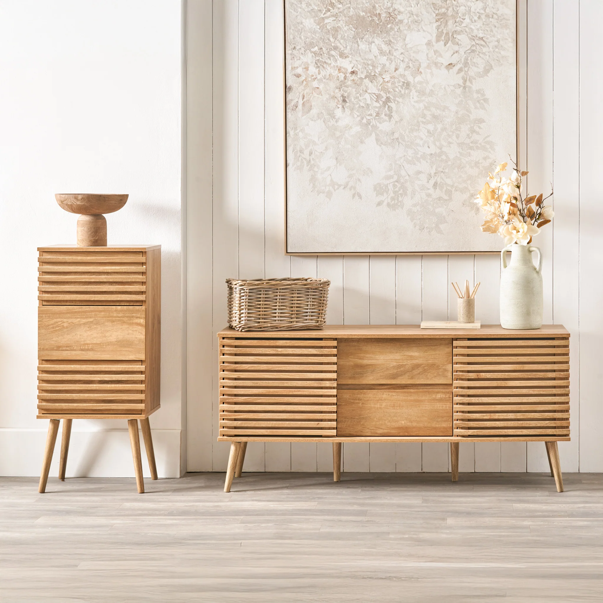 Larvik Slatted Eucalyptus 3 Drawer Chest - Image 5