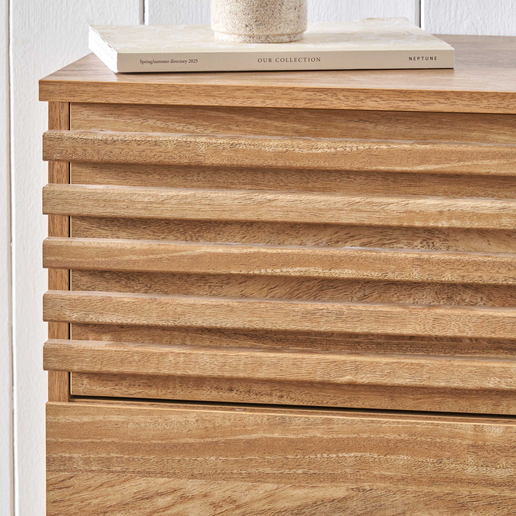 Larvik Slatted Eucalyptus 3 Drawer Chest - Image 7