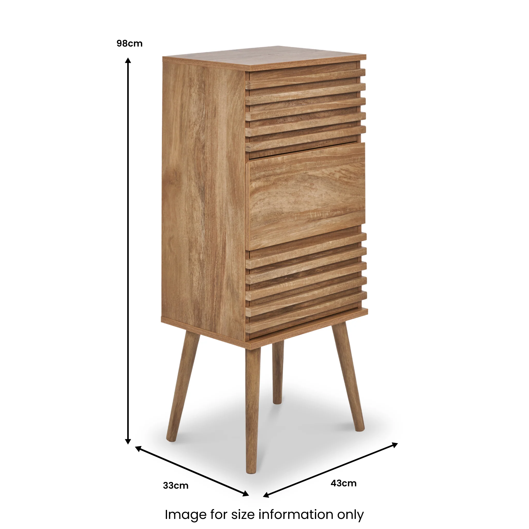 Larvik Slatted Eucalyptus 3 Drawer Chest - Image 9
