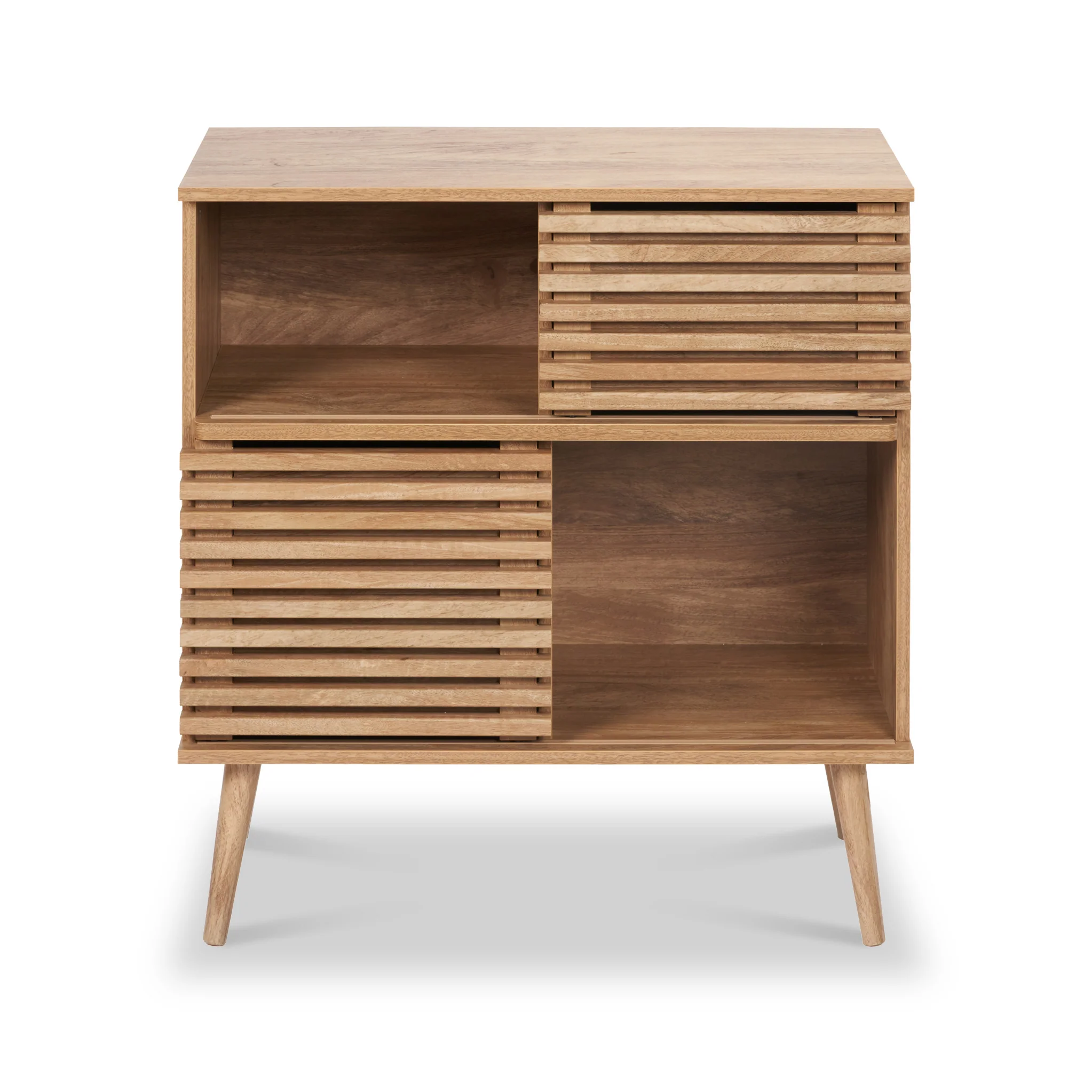 Larvik Slatted Eucalyptus Display Cabinet - Image 3