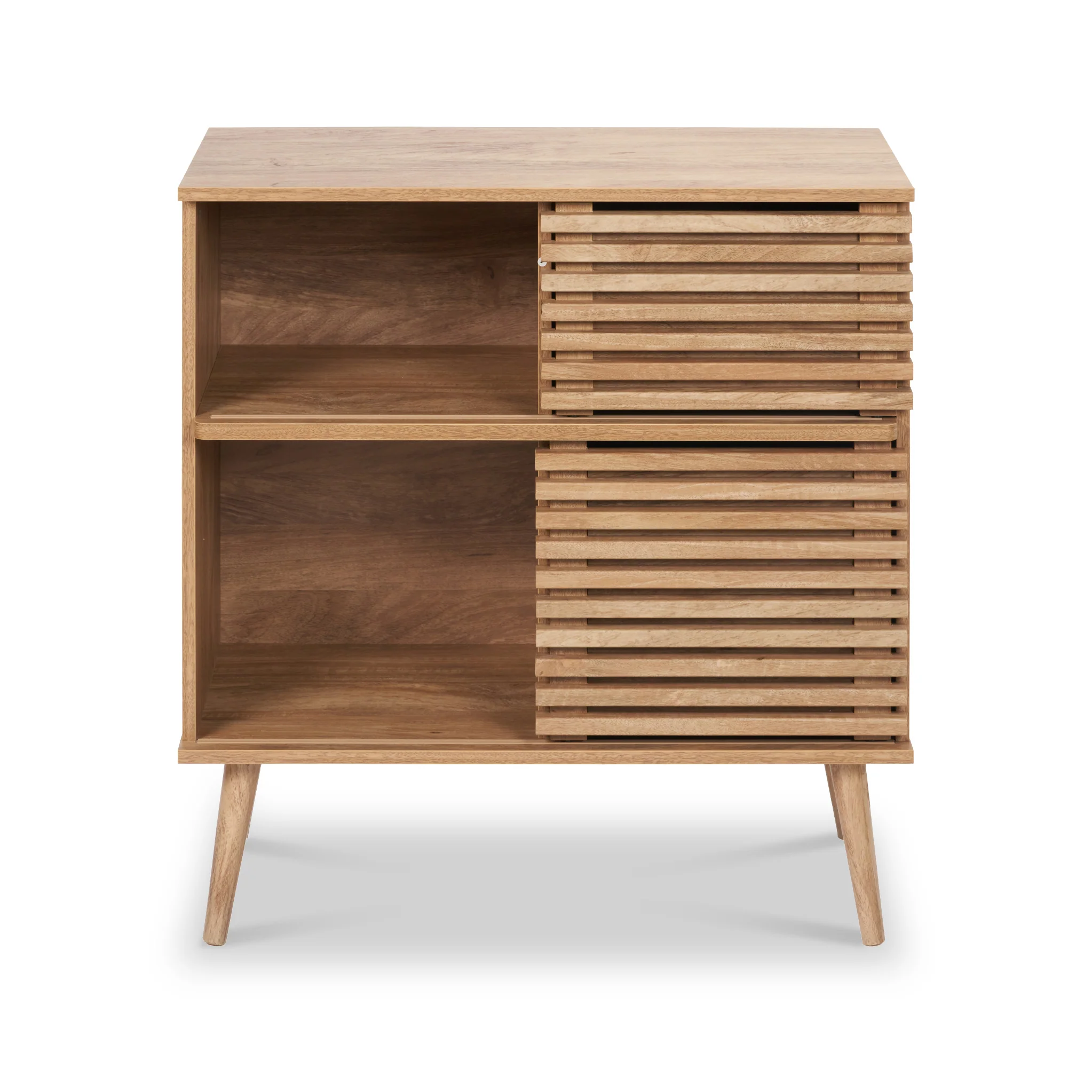 Larvik Slatted Eucalyptus Display Cabinet - Image 4