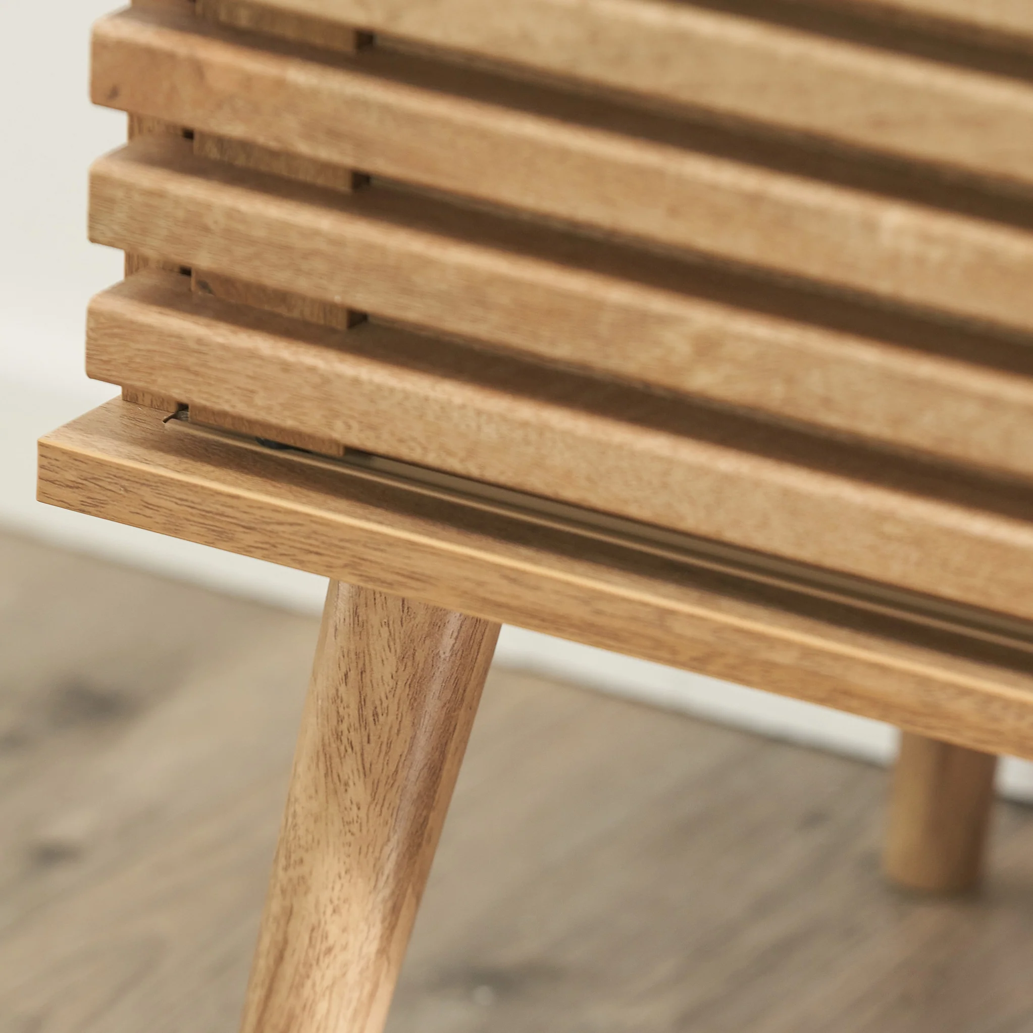Larvik Slatted Eucalyptus Display Cabinet - Image 7