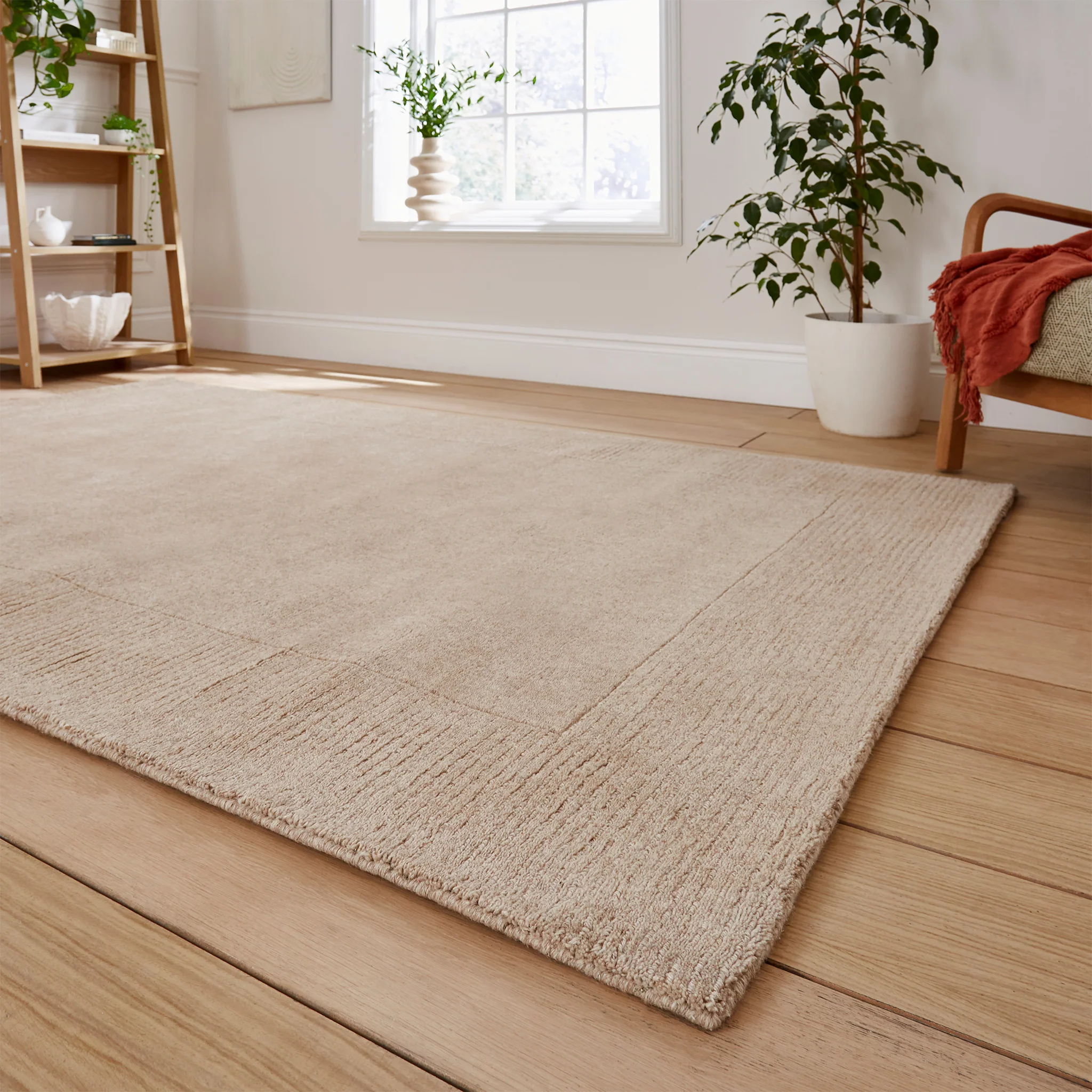 Lauder Plain Wool Border Rug - Image 21