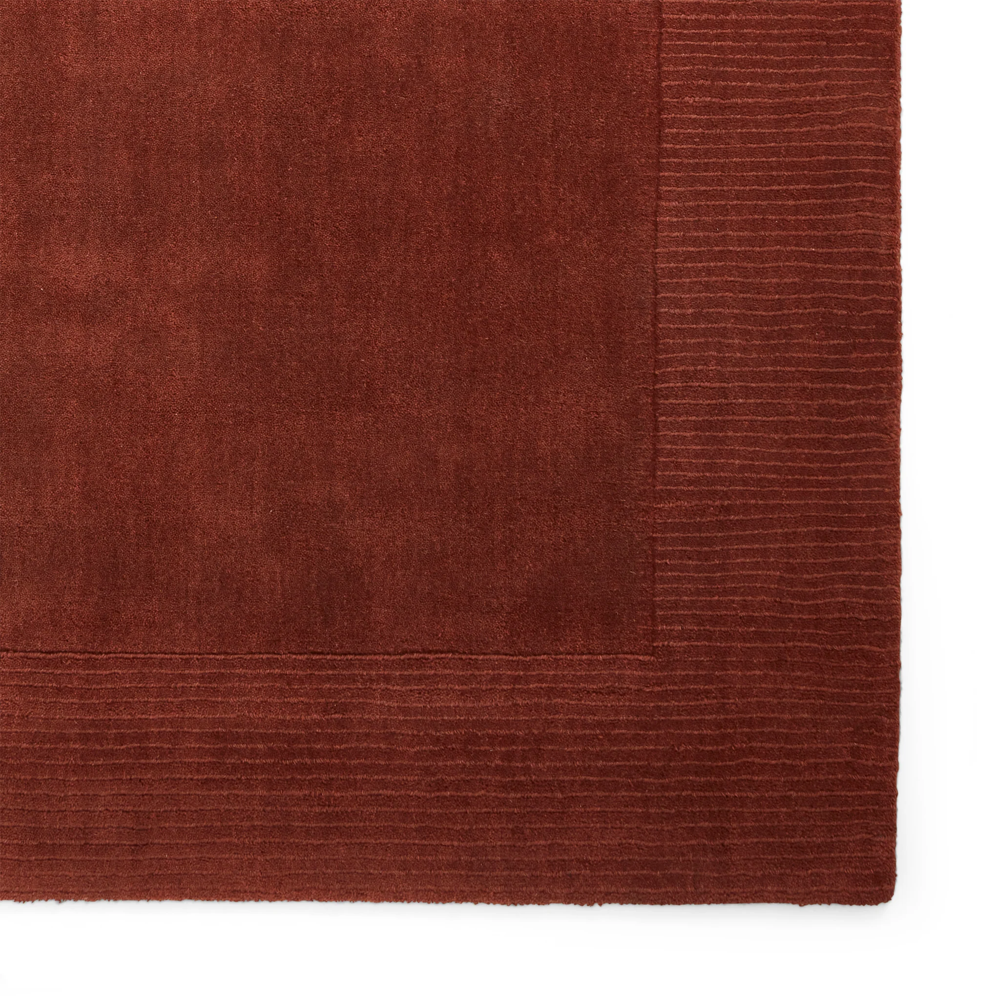 Lauder Plain Wool Border Rug - Image 33