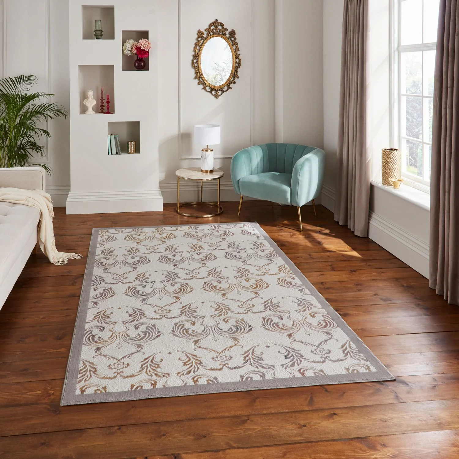 Laurence Llewelyn-Bowen Ornate Metallic Rug - Image 21