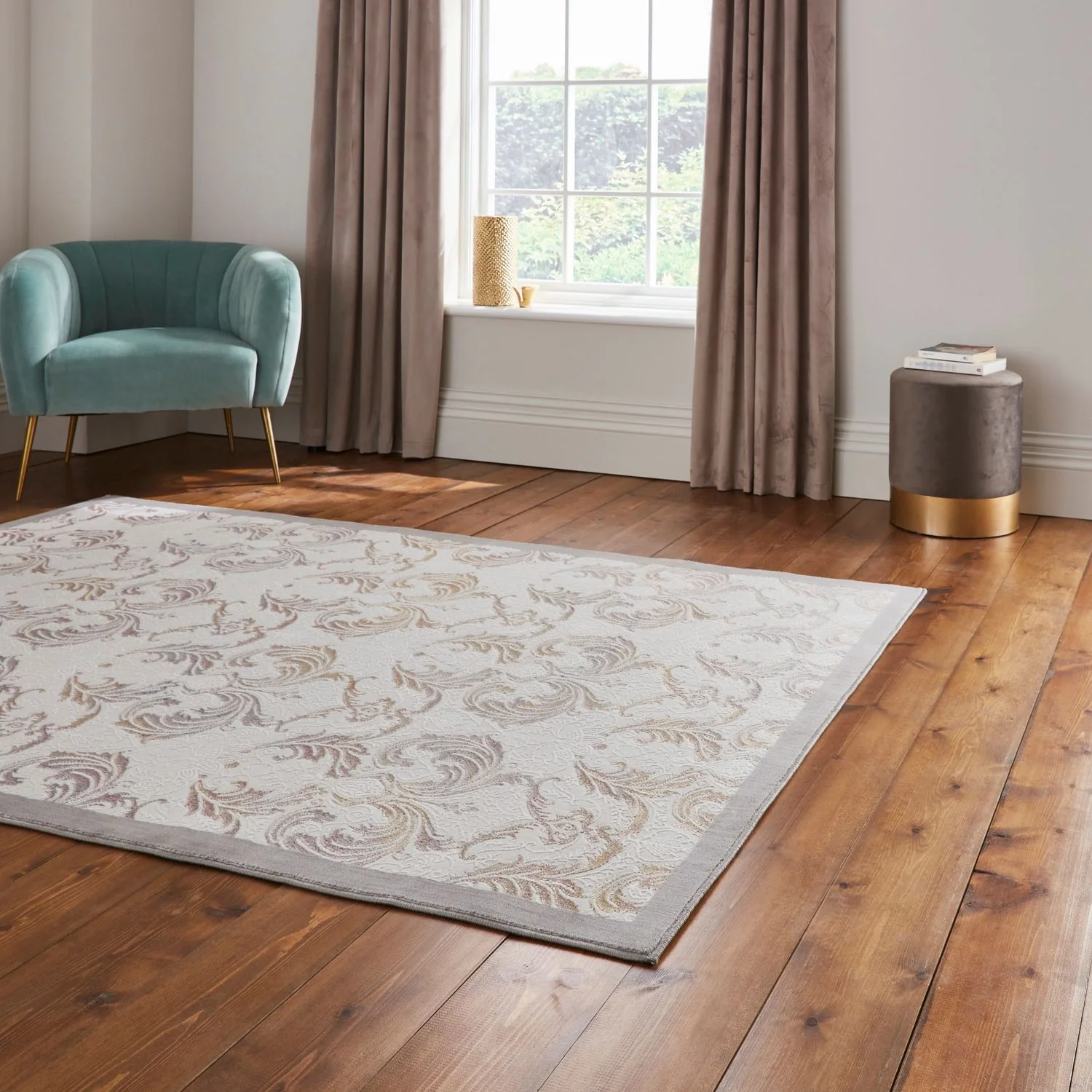 Laurence Llewelyn-Bowen Ornate Metallic Rug - Image 22