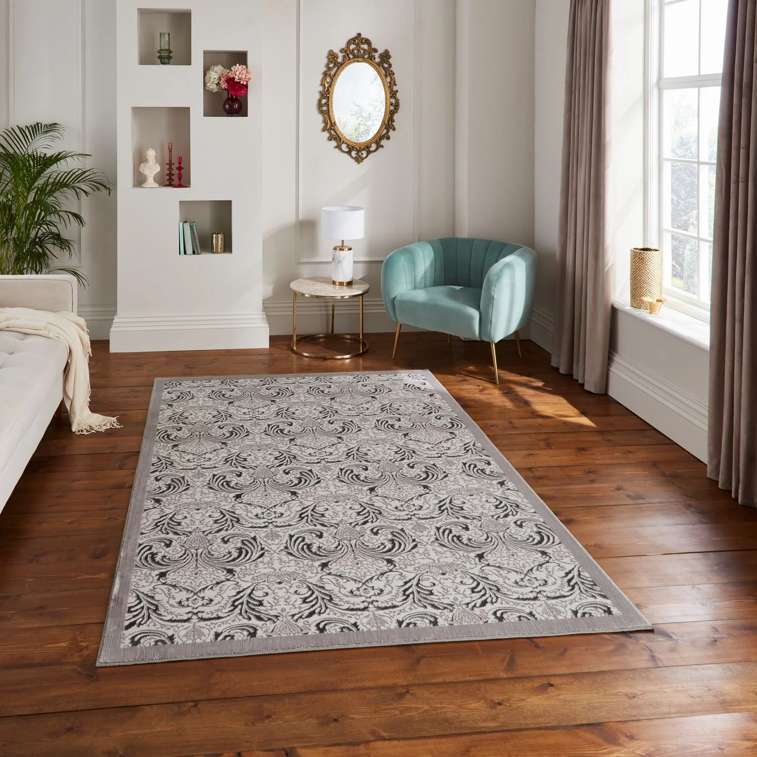 Laurence Llewelyn-Bowen Ornate Metallic Rug - Image 30