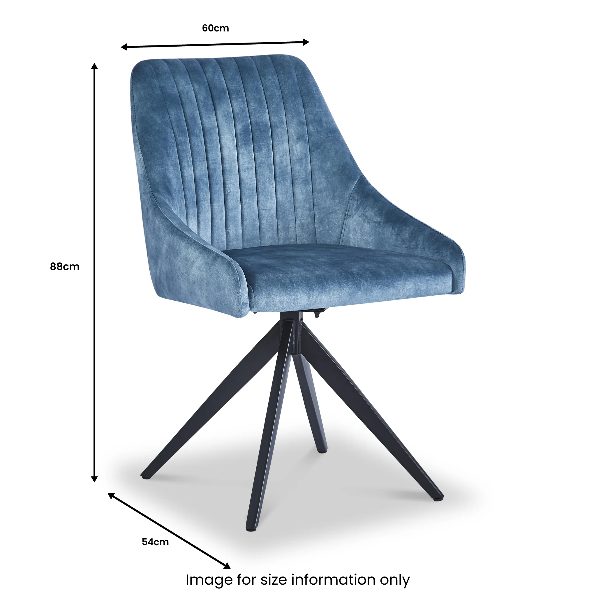 Lawson Velvet Swivel Dining Chair with Black Legs - Image 10