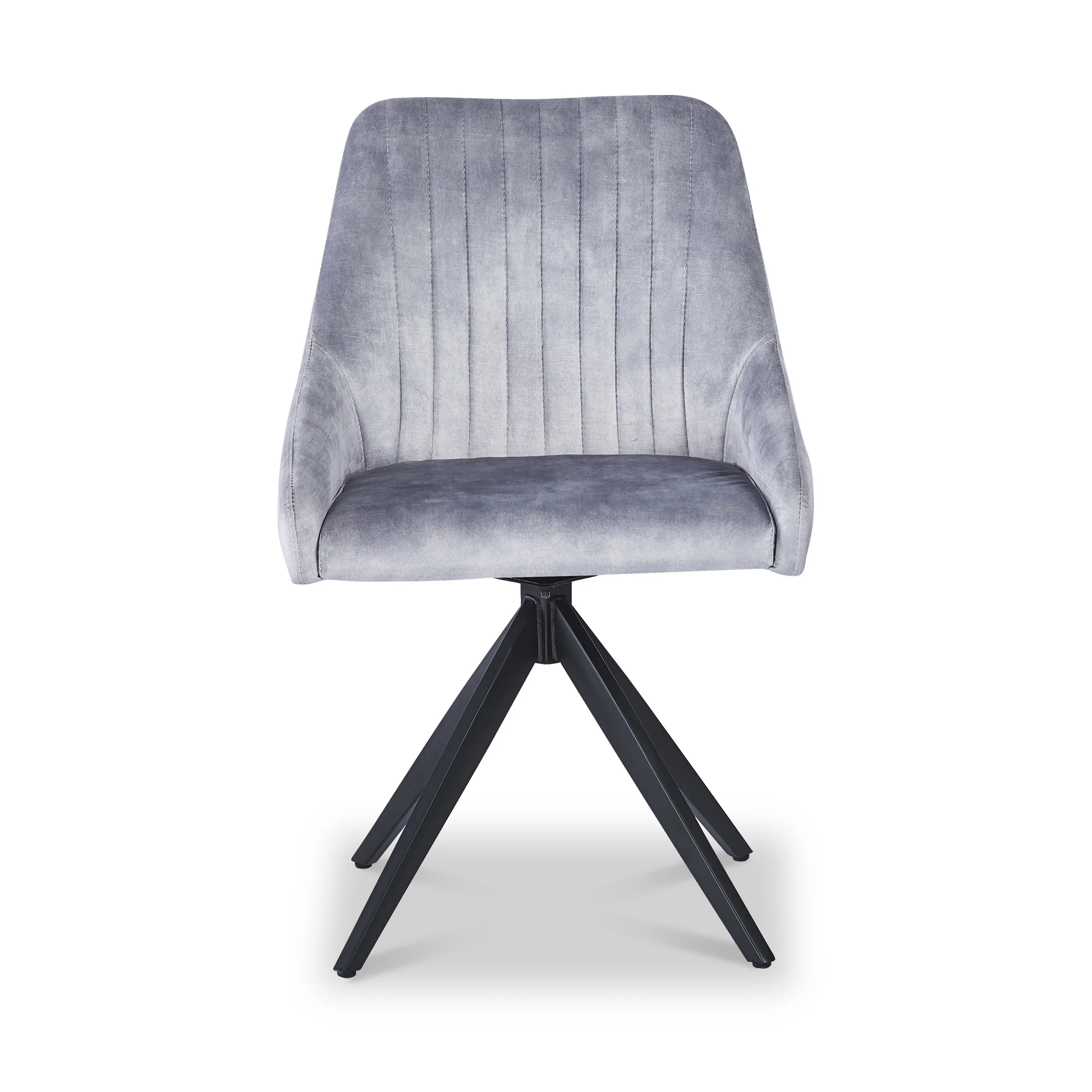 Lawson Velvet Swivel Dining Chair with Black Legs - Image 3