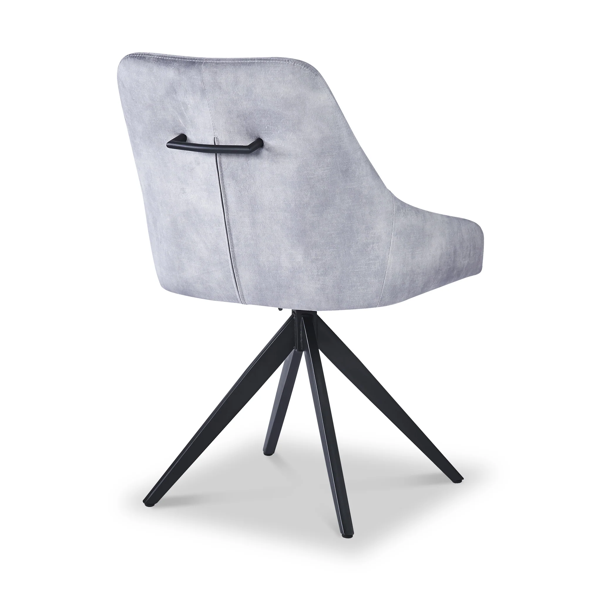 Lawson Velvet Swivel Dining Chair with Black Legs - Image 4