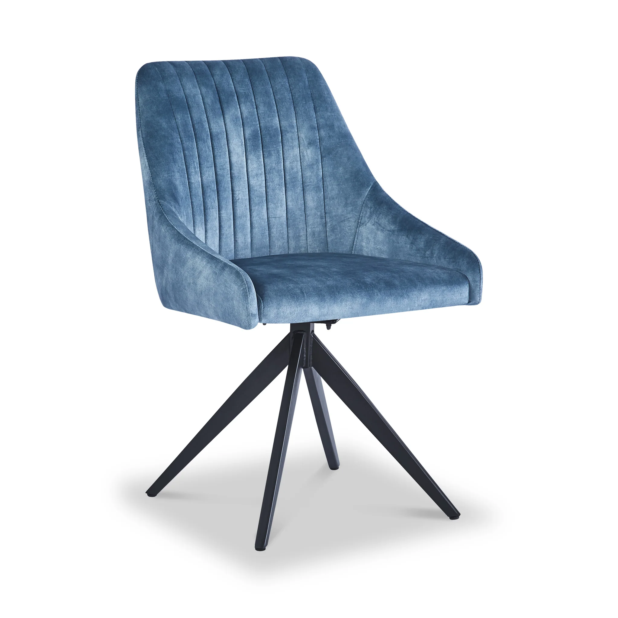 Lawson Velvet Swivel Dining Chair with Black Legs - Image 5