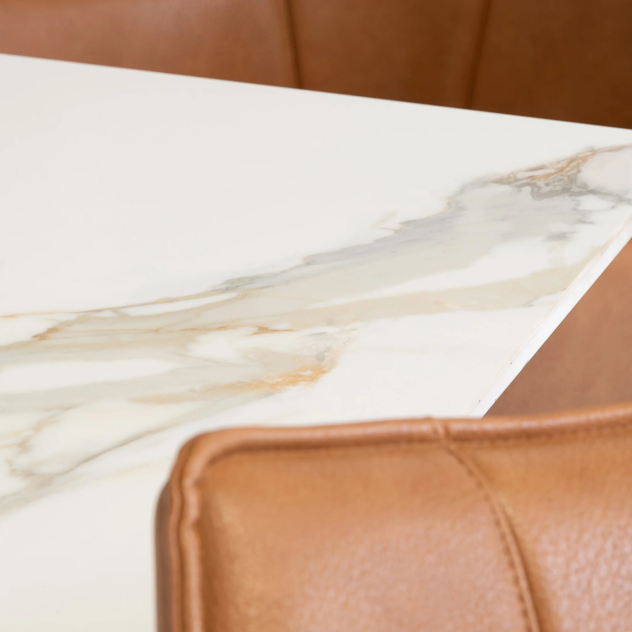 Lena 180cm Kass Gold Sintered Stone Dining Table - Image 3