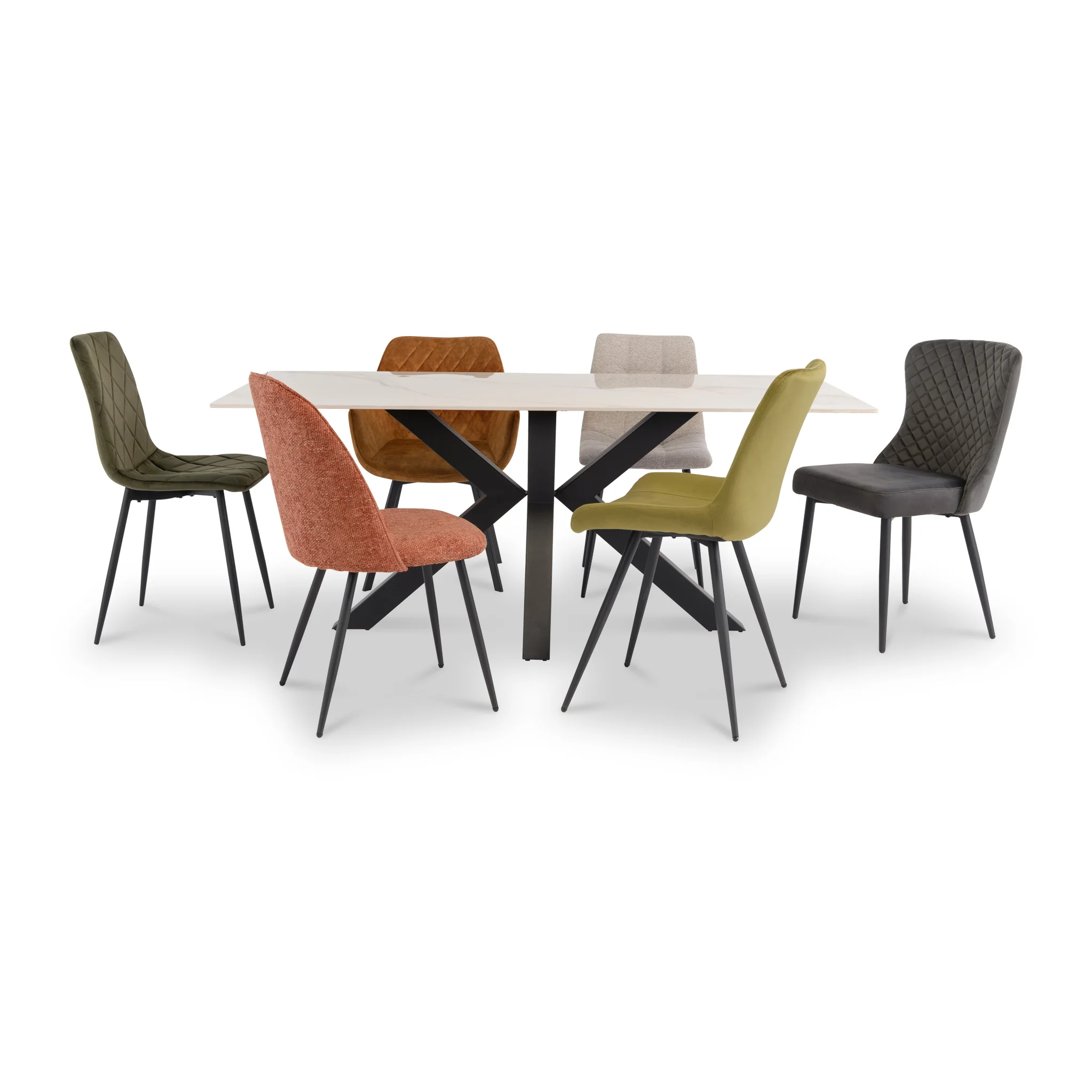 Lena 180cm Kass Gold Sintered Stone Dining Table - Image 5