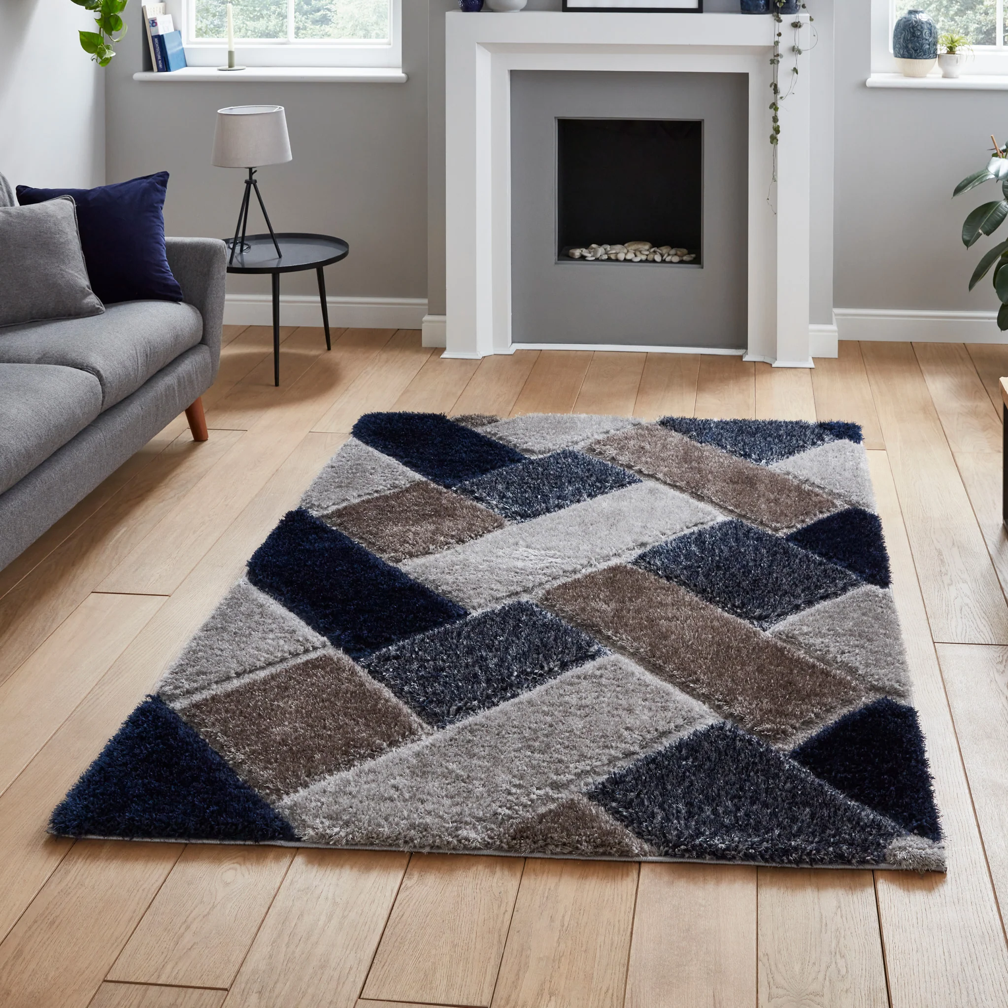 Lennox Geometric Shaggy Rug - Image 18