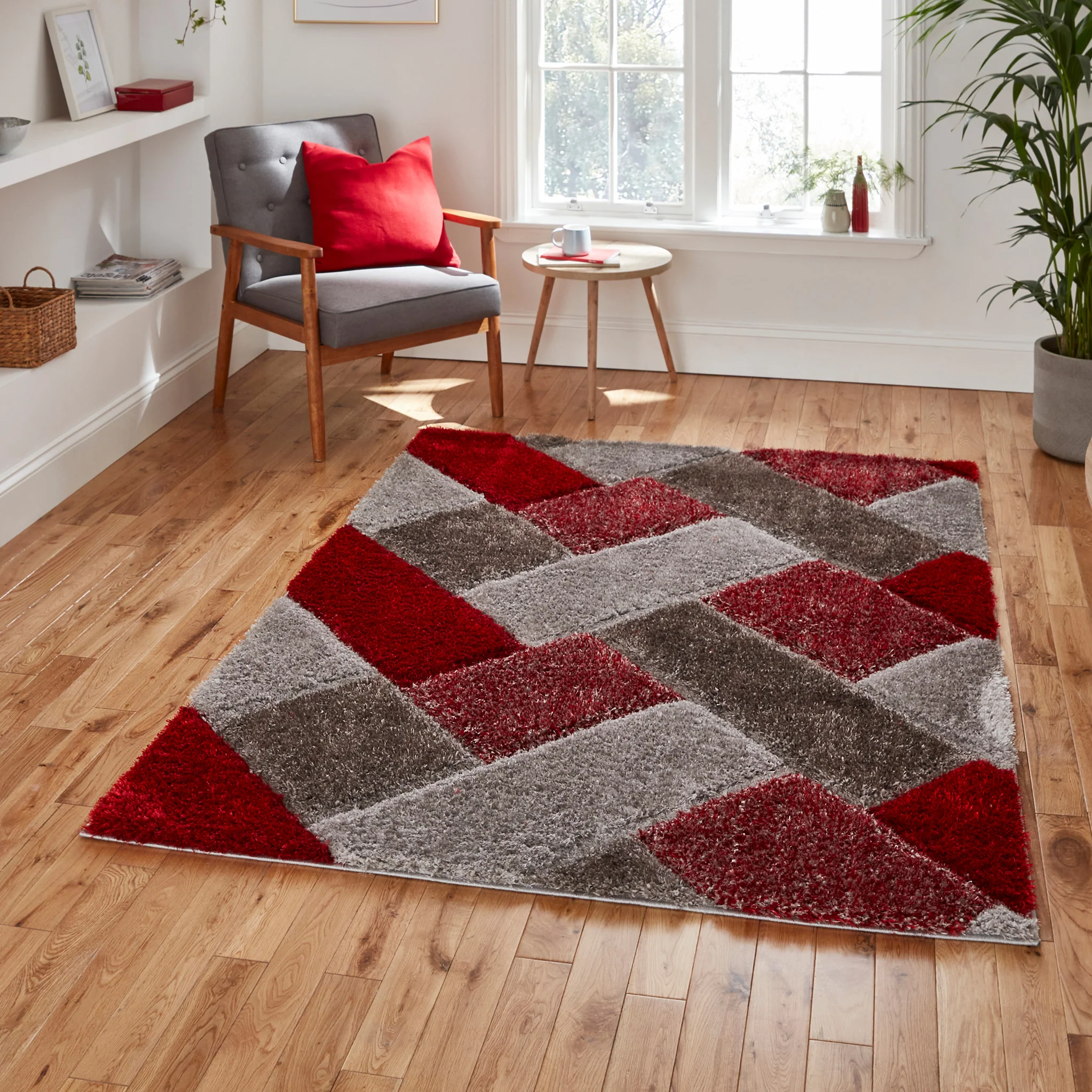 Lennox Geometric Shaggy Rug - Image 35