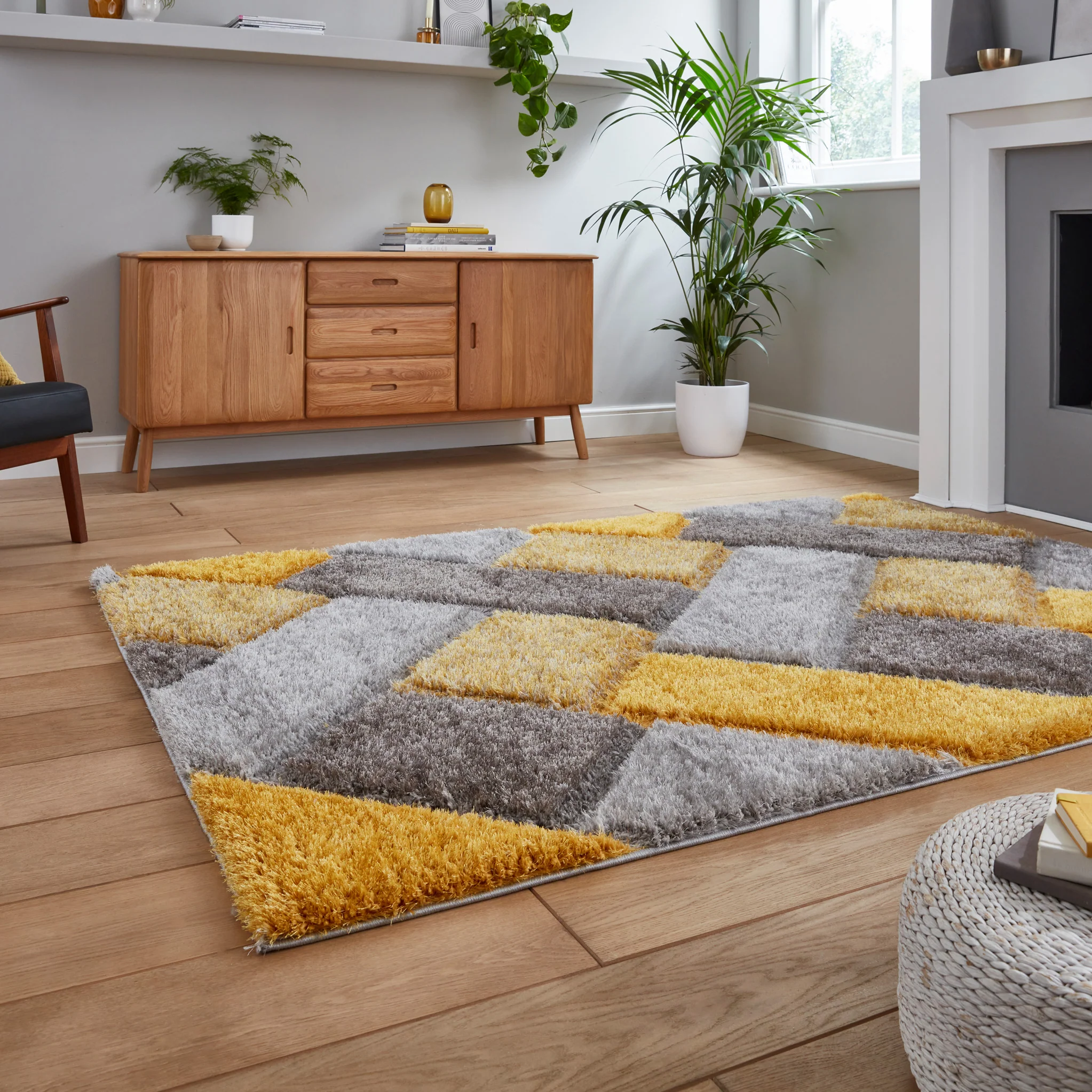 Lennox Geometric Shaggy Rug - Image 42