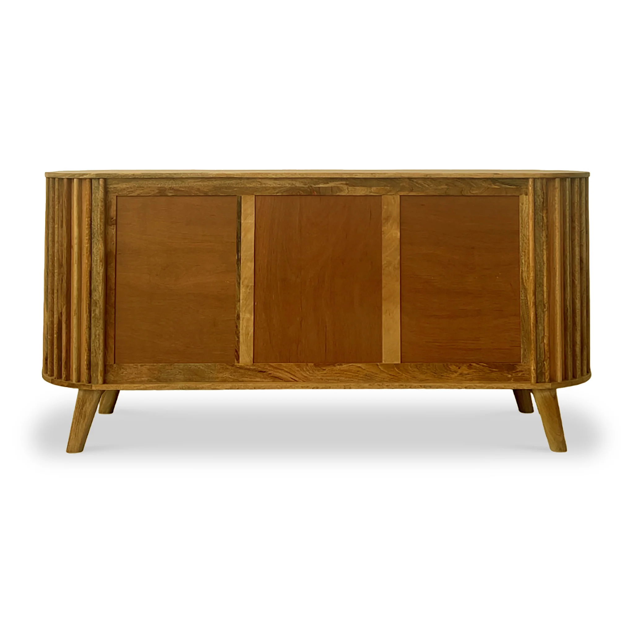 Leo Slatted Mango Wood 2 Door 3 Drawer Sideboard - Image 7