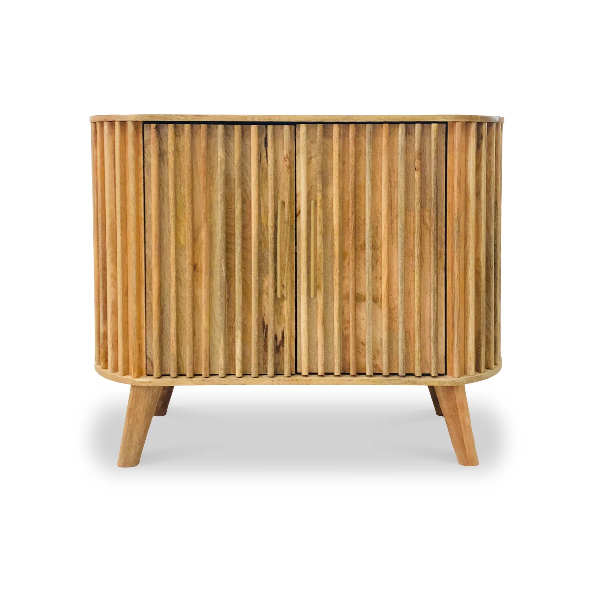 Leo Slatted Mango Wood 2 Door Sideboard - Image 3