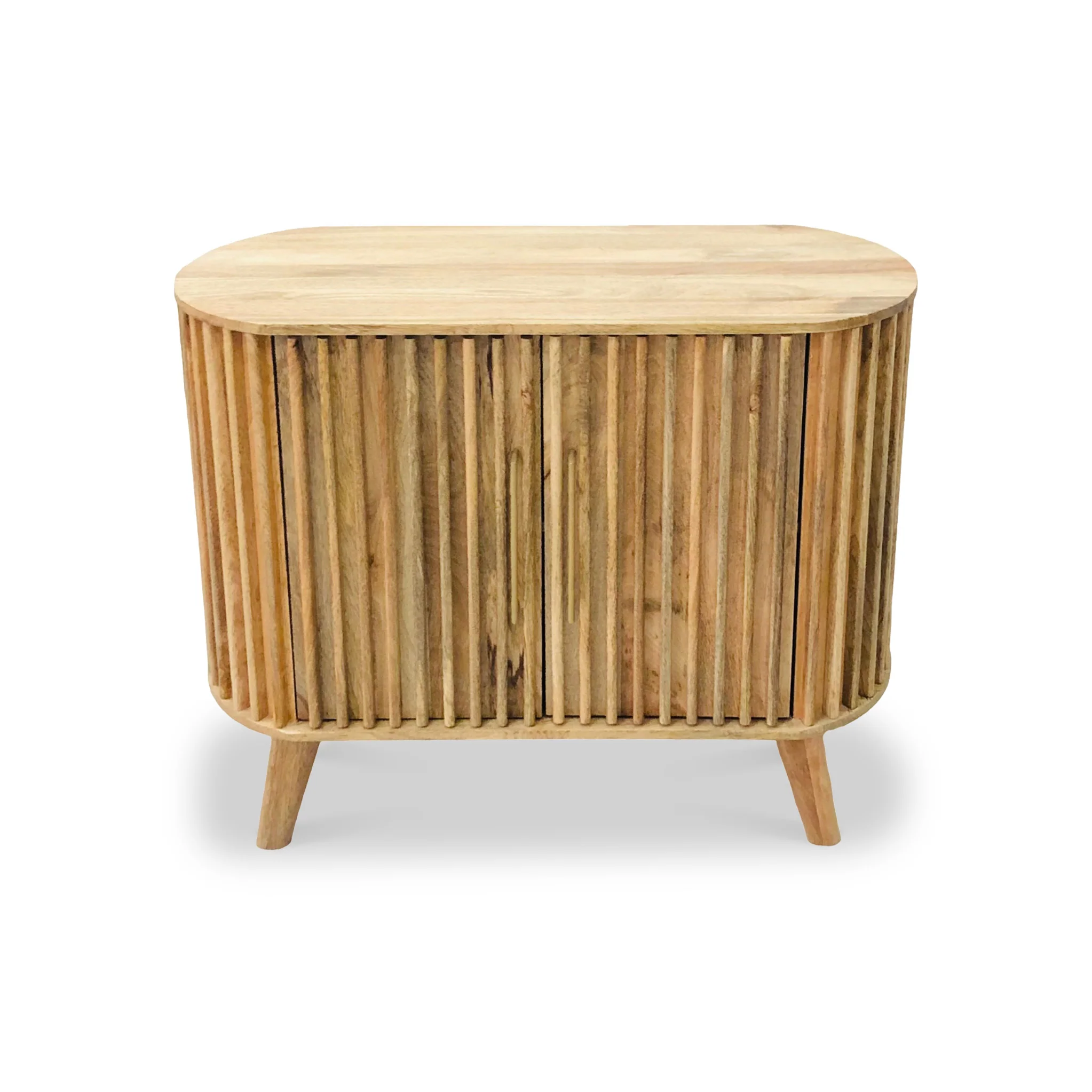 Leo Slatted Mango Wood 2 Door Sideboard - Image 4