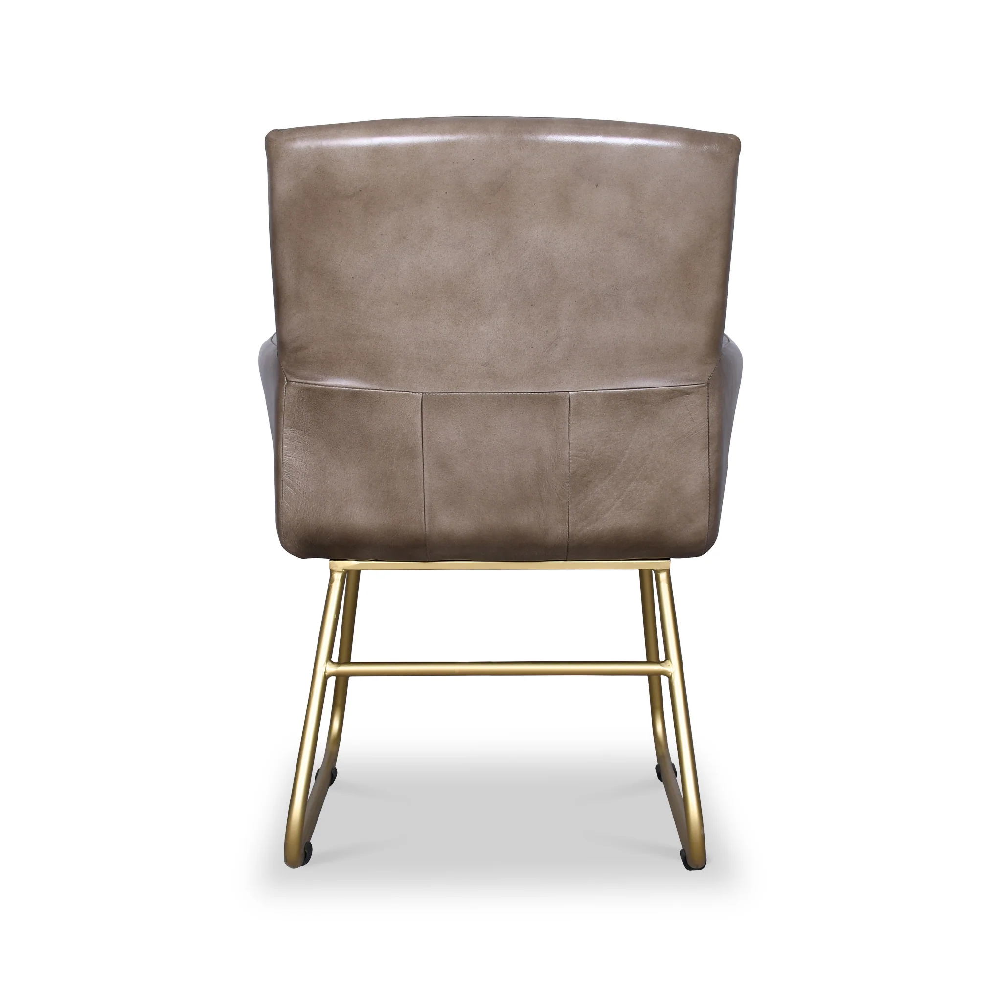 Leota Leather Armchair with Pleated Back - Image 5