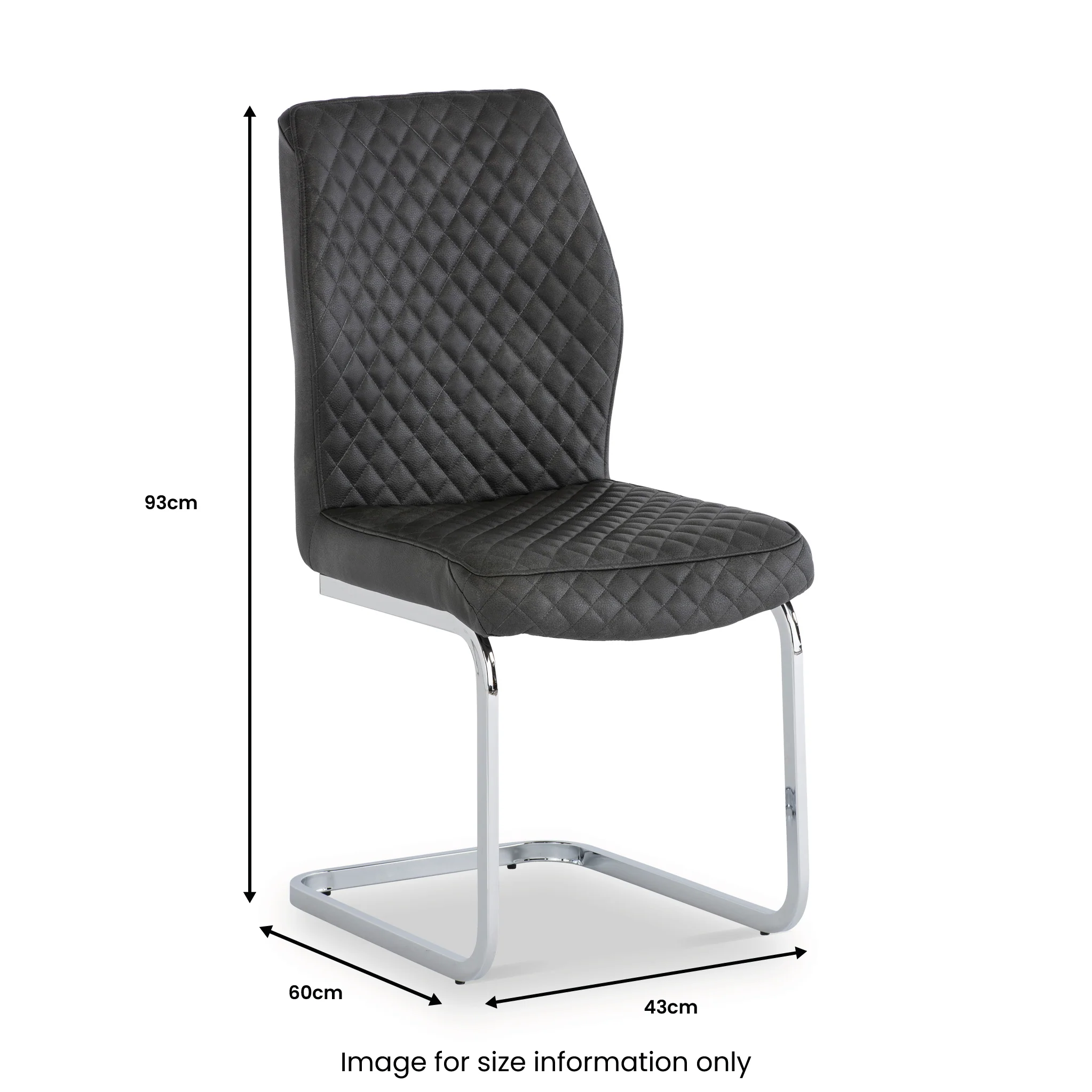 Lewis Faux Leather Quilted Back Dining Chair - Image 10