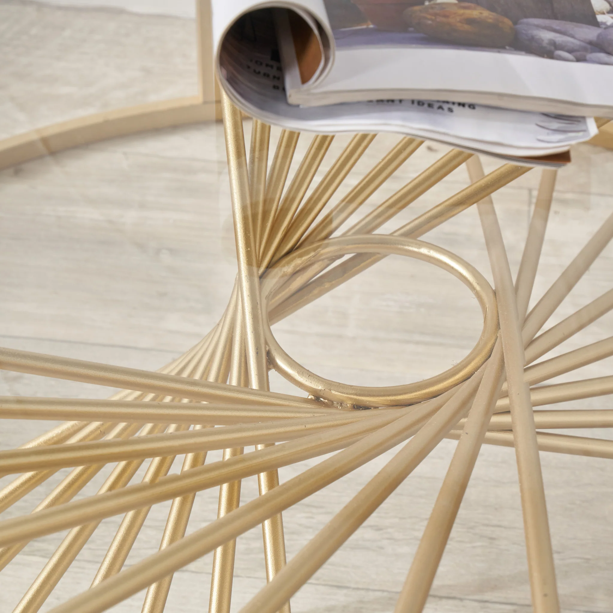 Liberty Gold Metal Coffee Table - Image 3