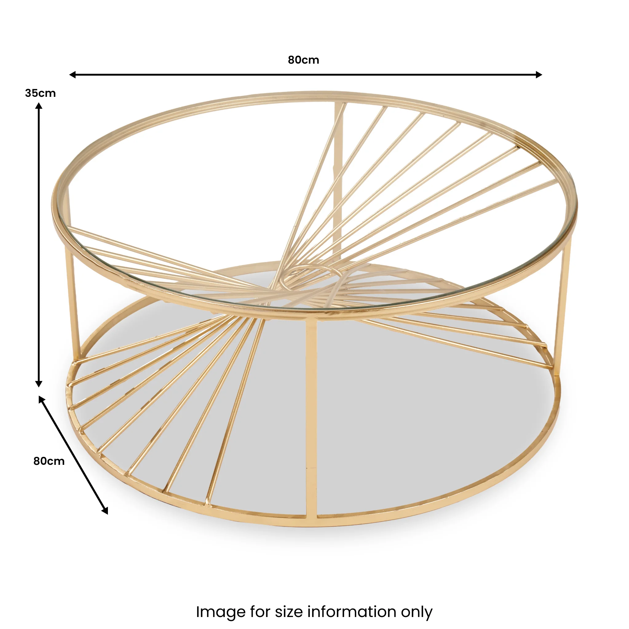 Liberty Gold Metal Coffee Table - Image 5