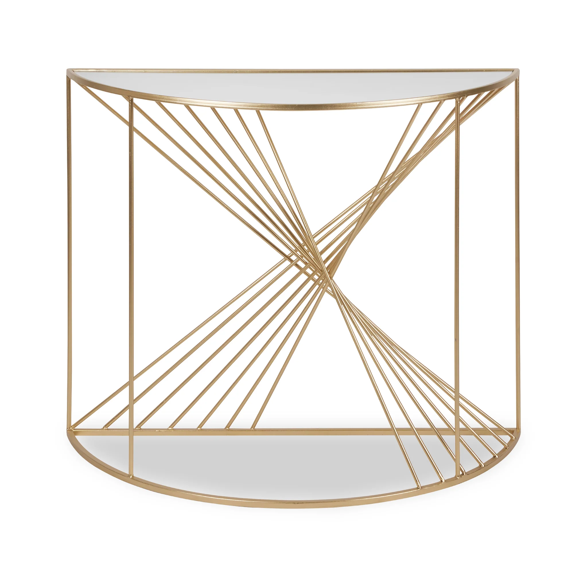 Liberty Gold Metal Half Moon Console Table - Image 3
