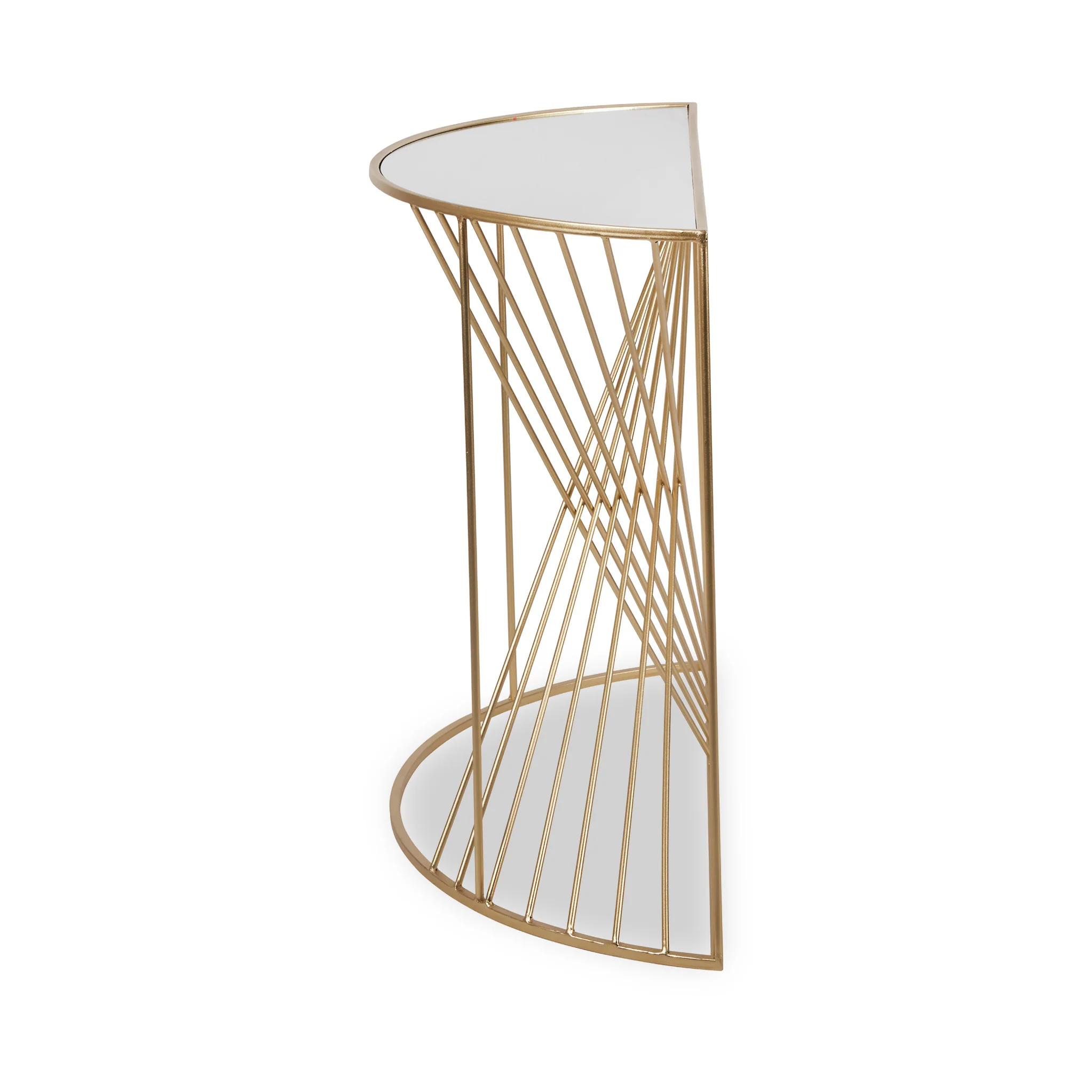 Liberty Gold Metal Half Moon Console Table - Image 7