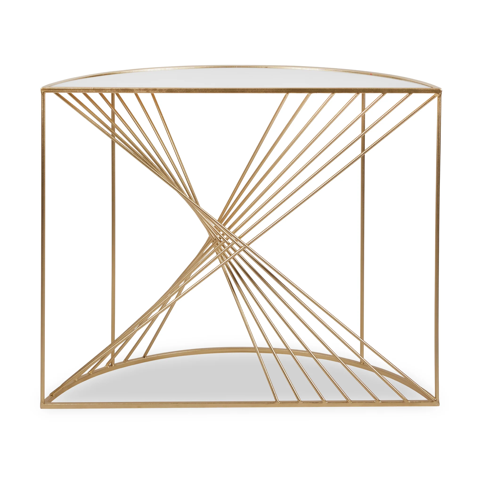 Liberty Gold Metal Half Moon Console Table - Image 8