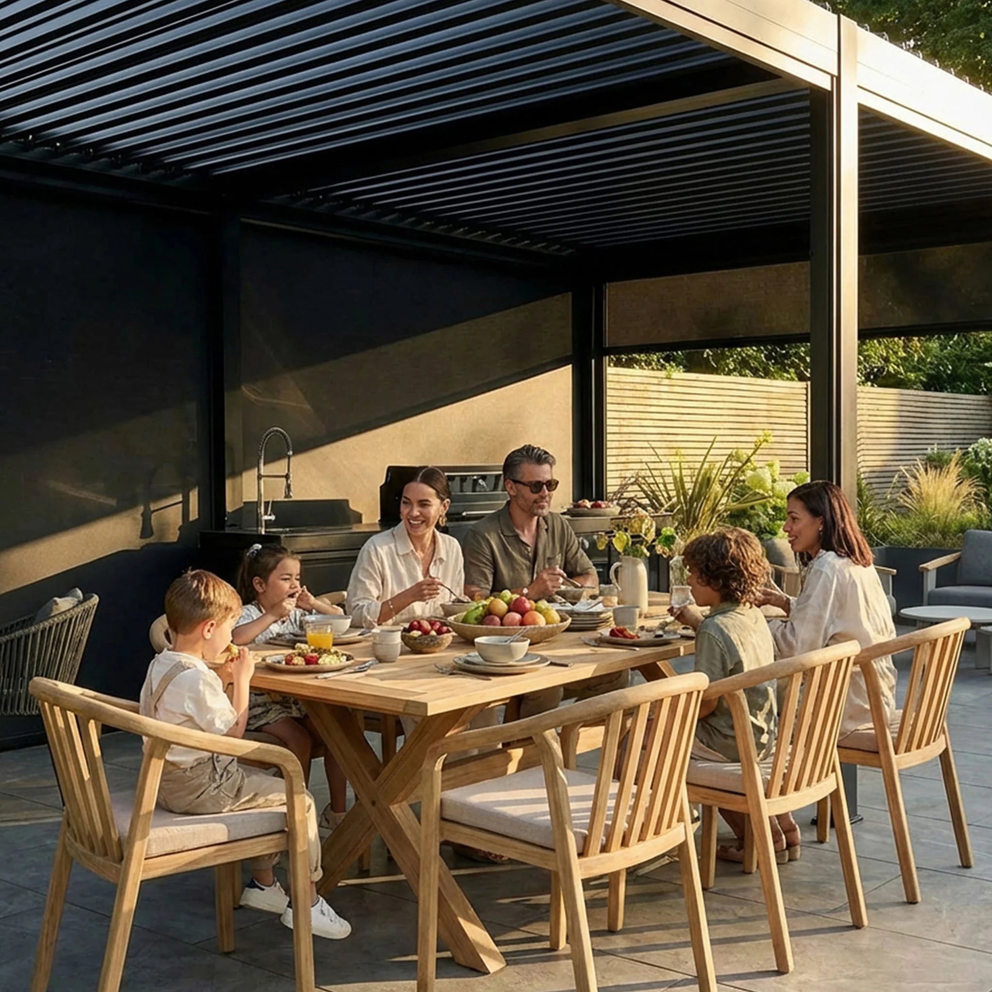 Lidia 8 Seater Dining Table Set with Riven Chairs - Image 7