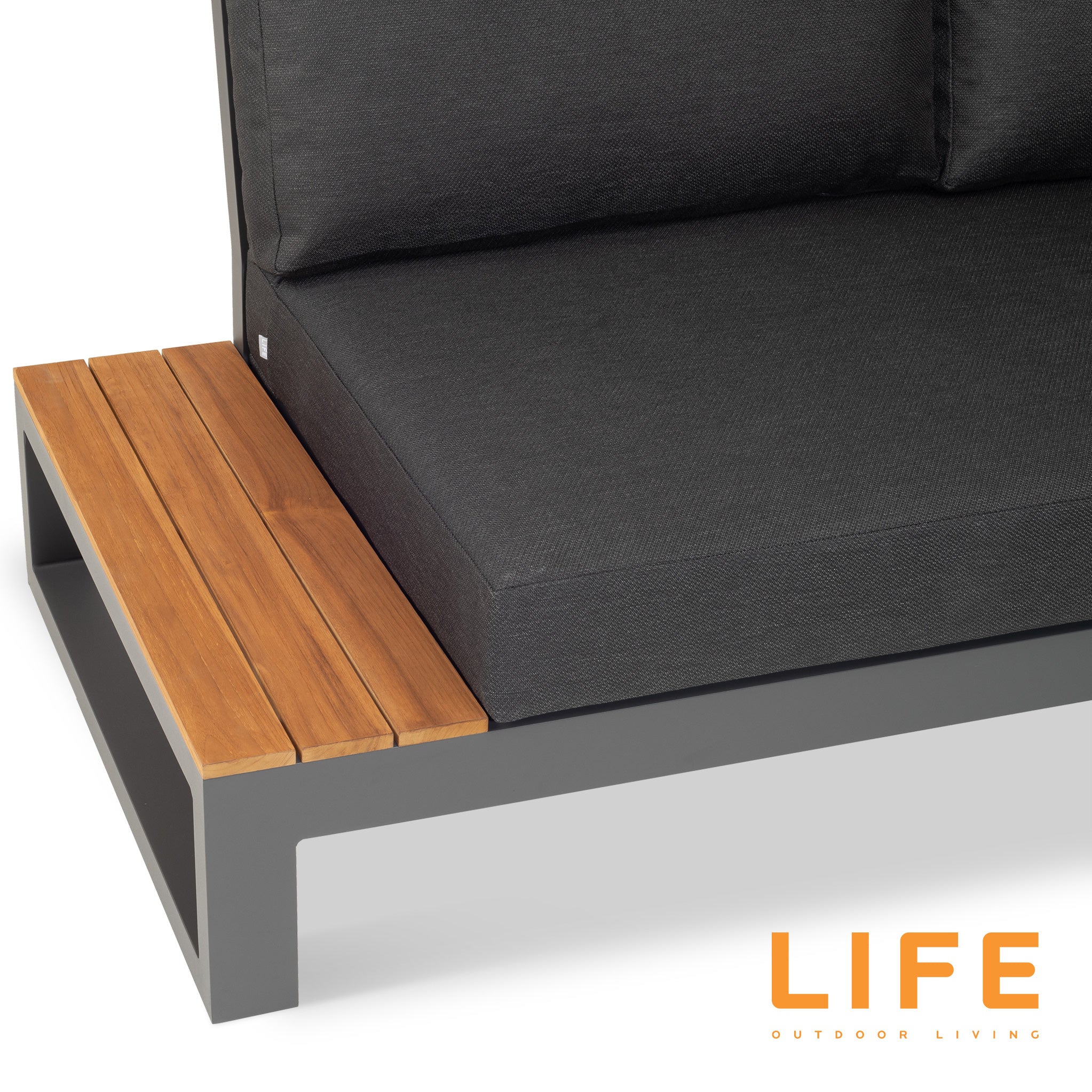 LIFE Soho Corner Lounge with Teak Coffee Table and Side Tables - Image 3