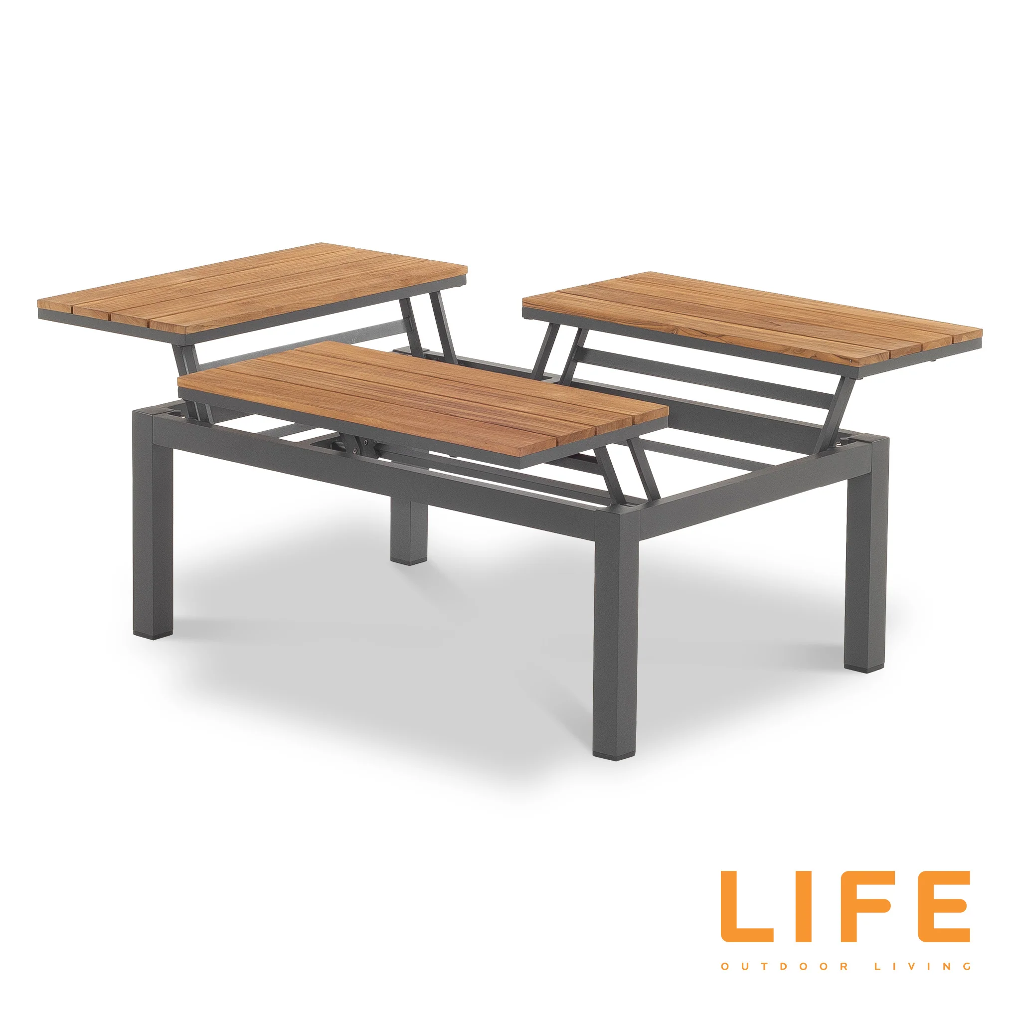 LIFE Soho Corner Lounge with Teak Coffee Table and Side Tables - Image 7