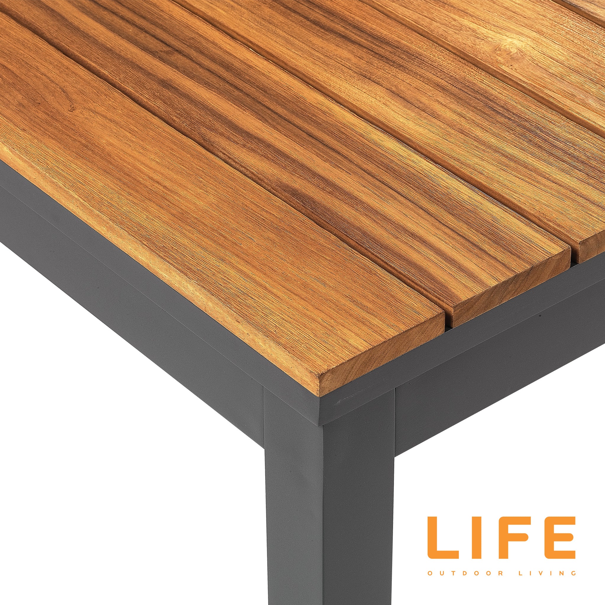 LIFE Soho Corner Lounge with Teak Coffee Table and Side Tables - Image 8