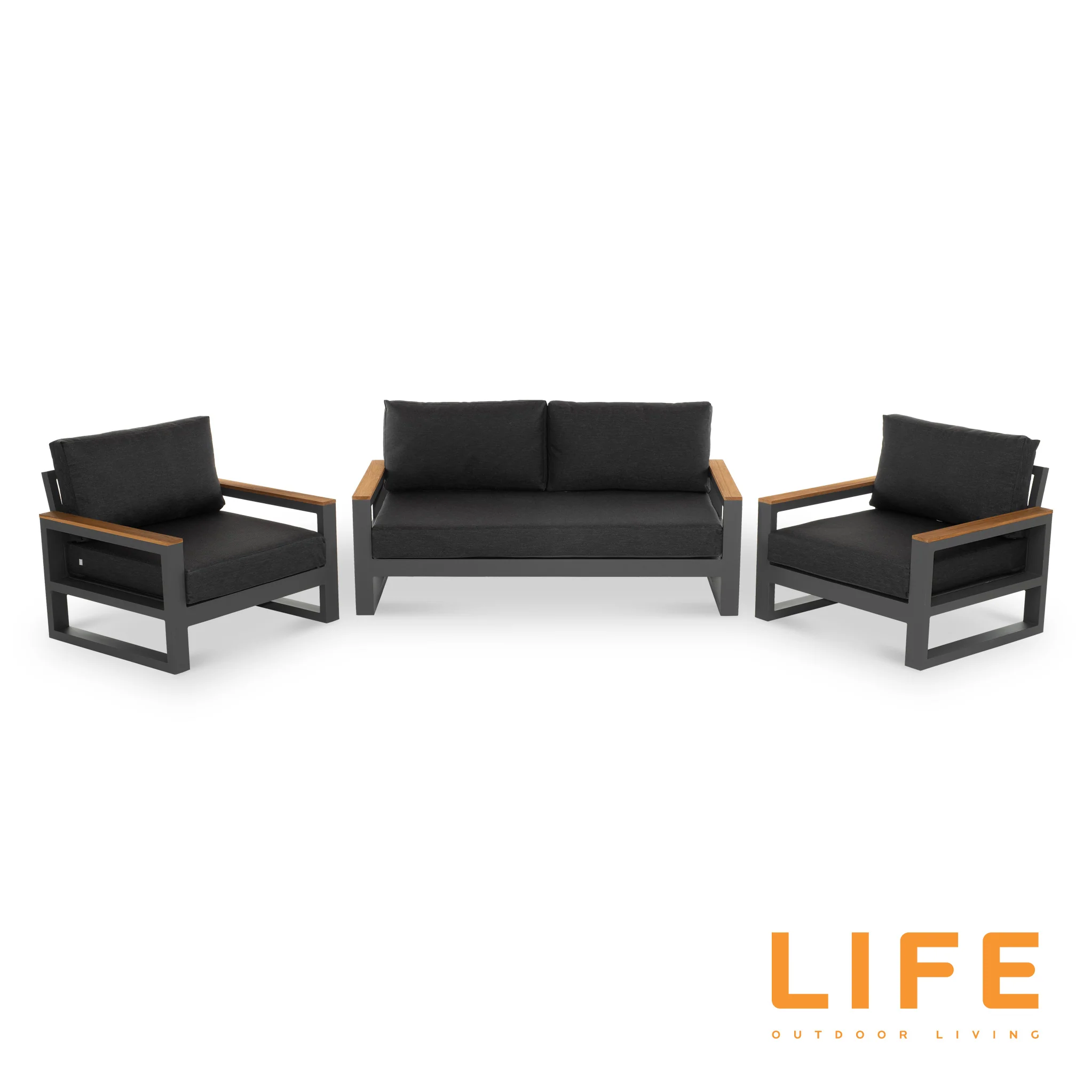 LIFE Soho Lounge Set with Teak Lift Up Coffee Table - Image 4