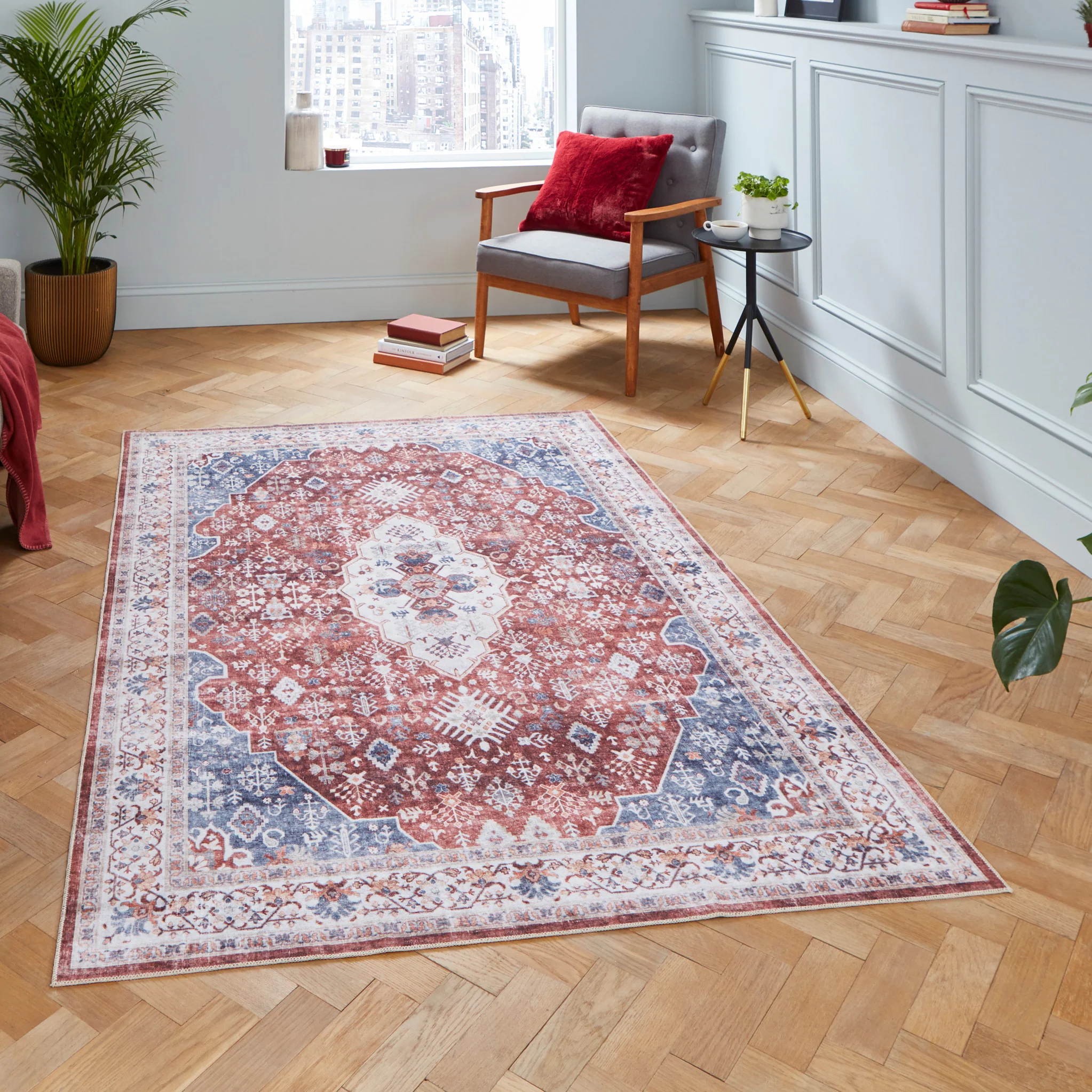 Lincoln Distressed Medallion Rug - Image 18