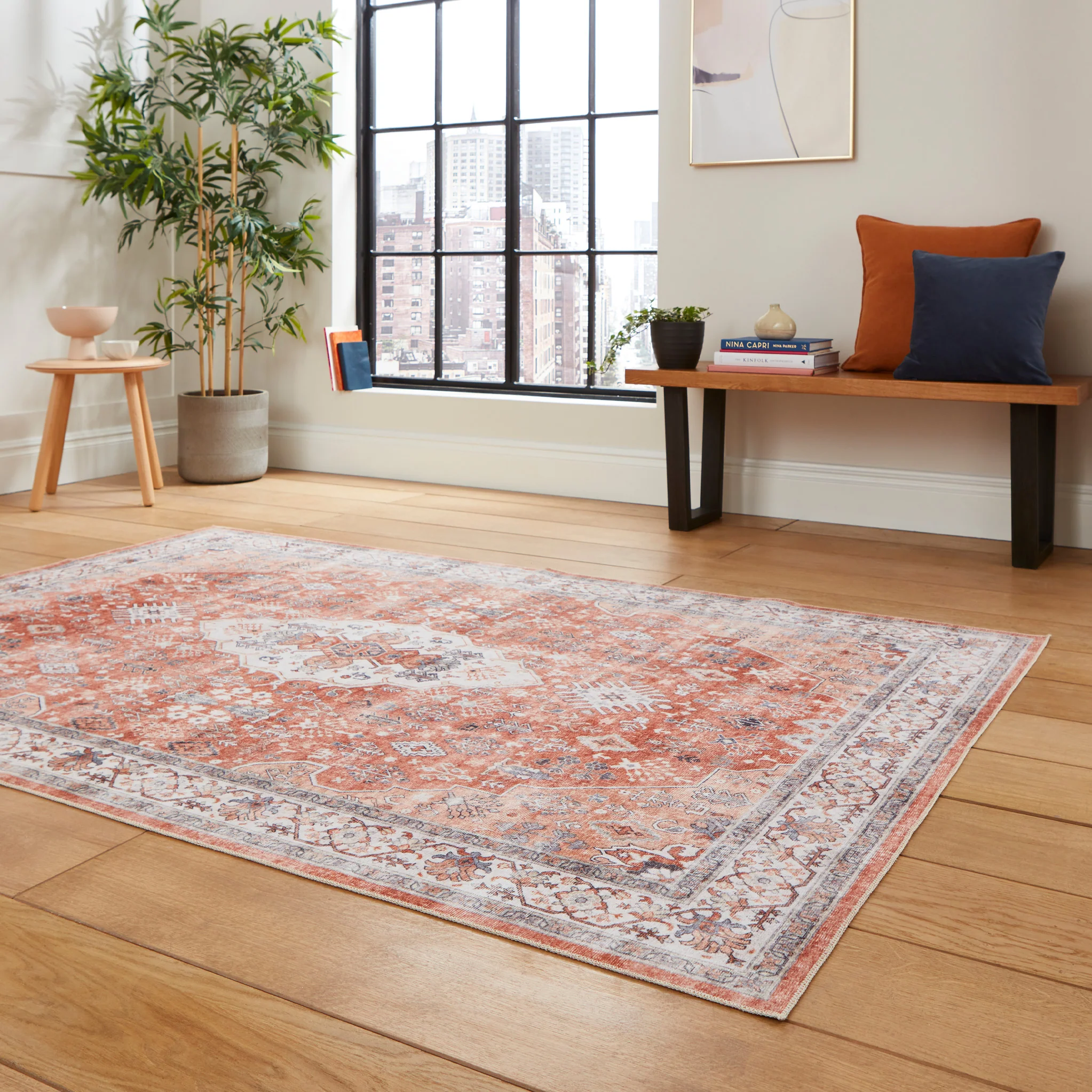 Lincoln Distressed Medallion Rug - Image 26