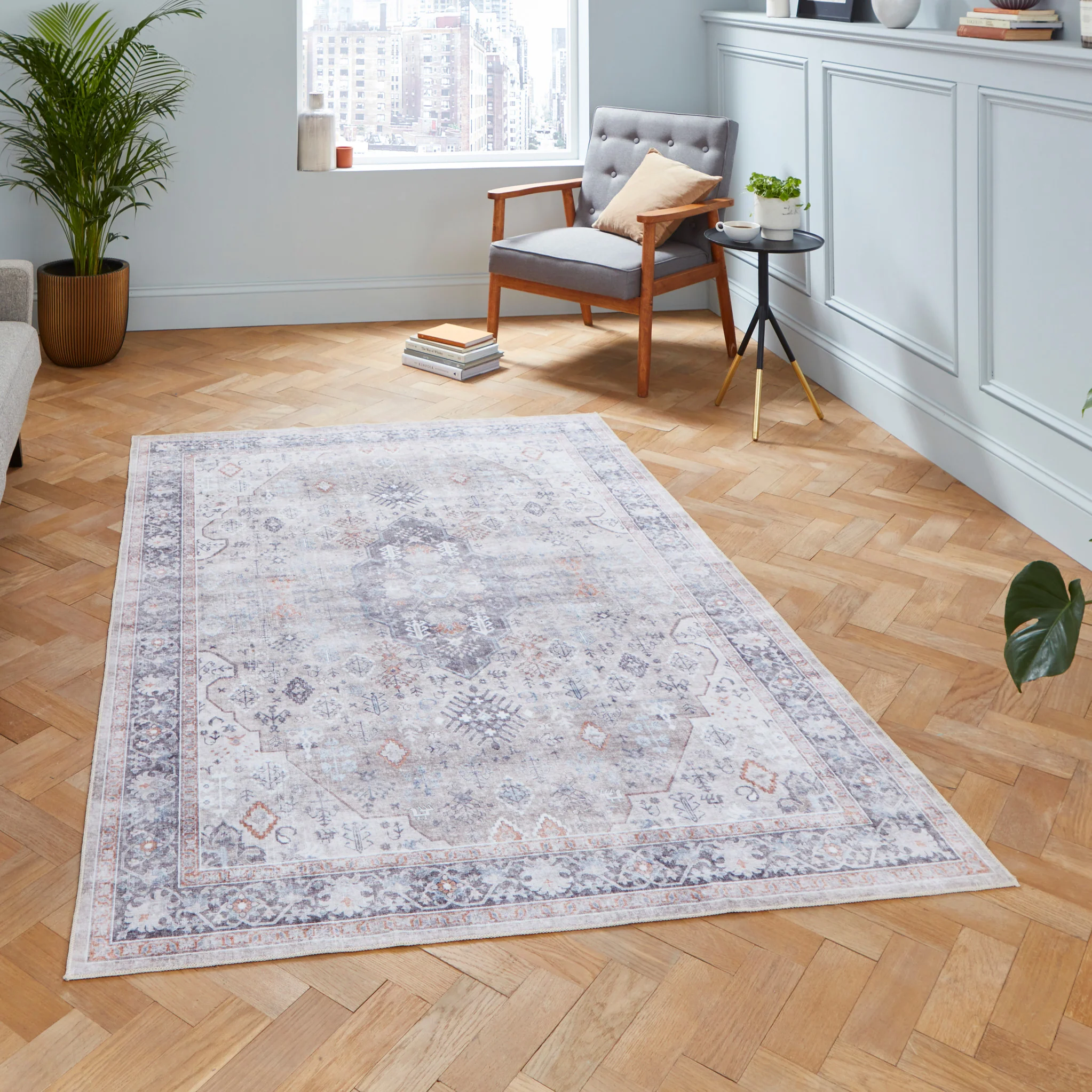 Lincoln Distressed Medallion Rug - Image 33