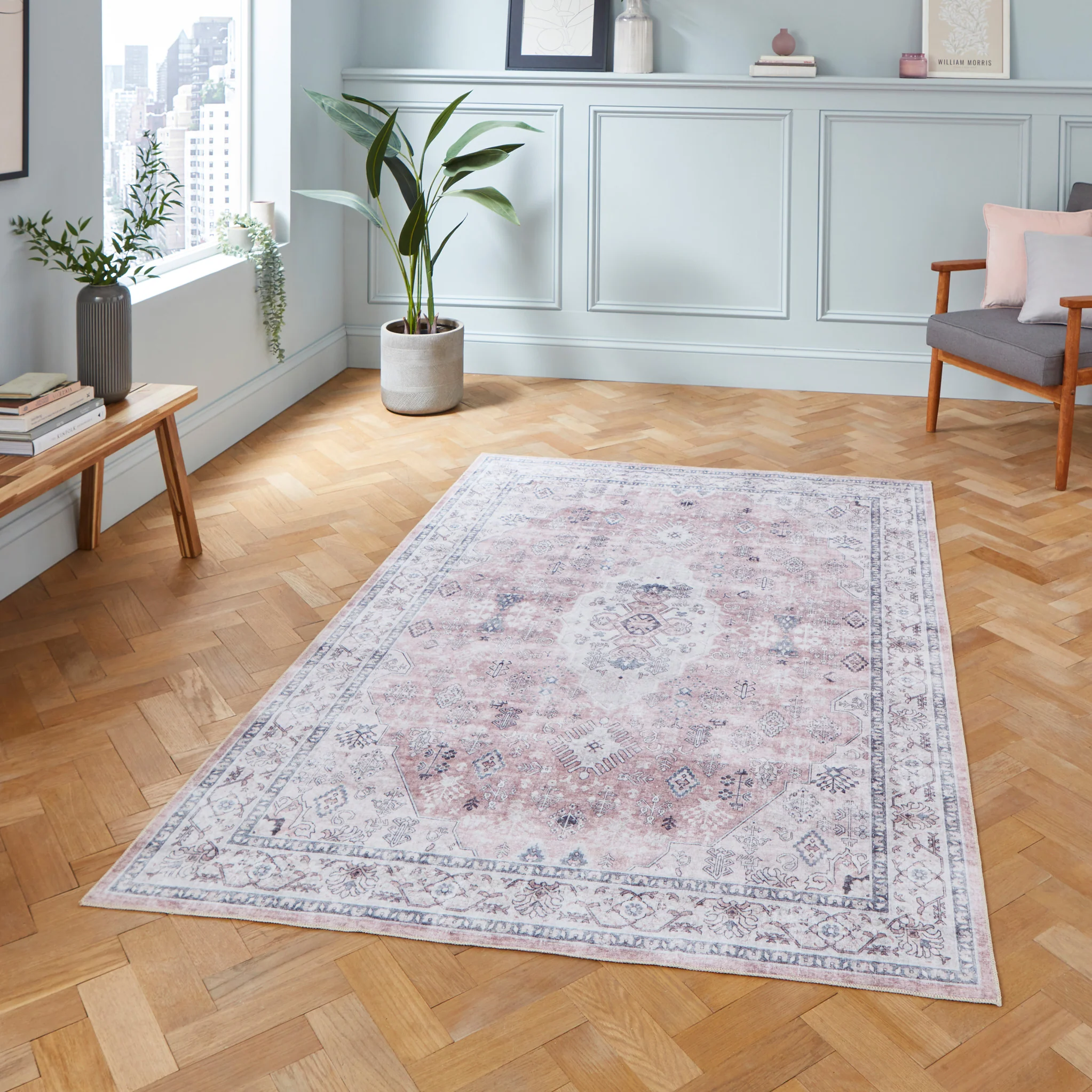 Lincoln Distressed Medallion Rug - Image 42