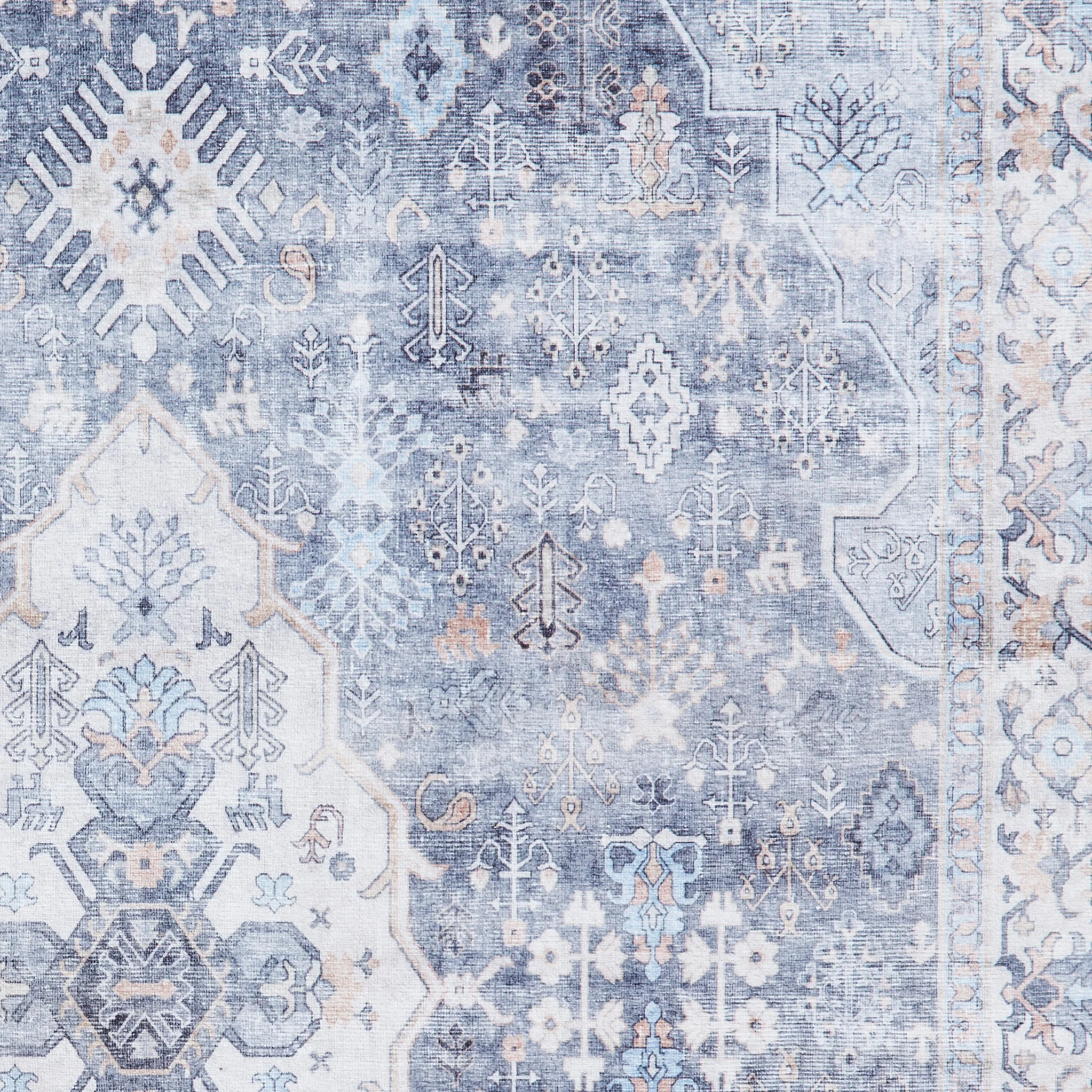 Lincoln Distressed Medallion Rug - Image 5