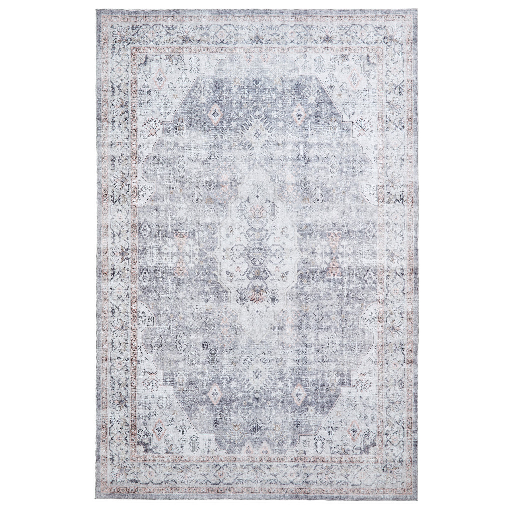 Lincoln Distressed Medallion Rug - Image 8
