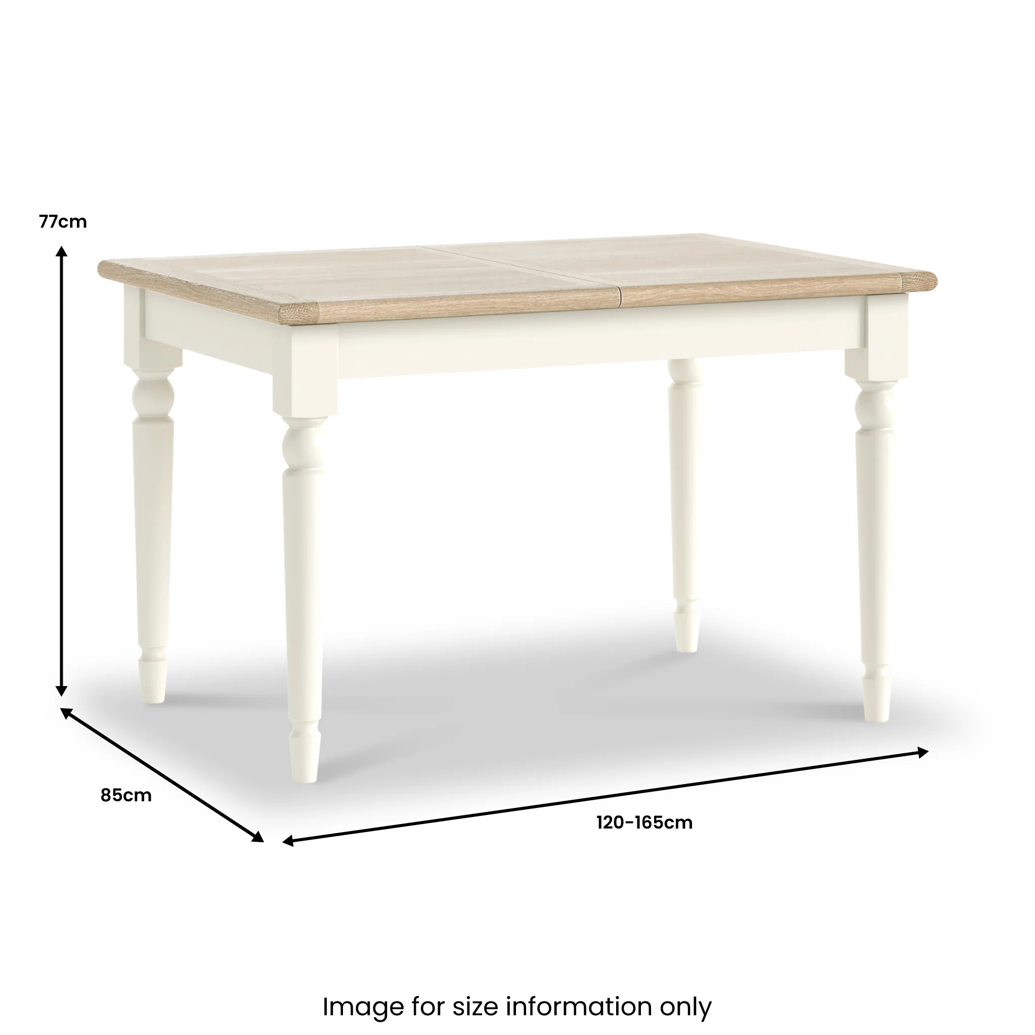 Linden 120-165cm Extendable Dining Table - Image 4