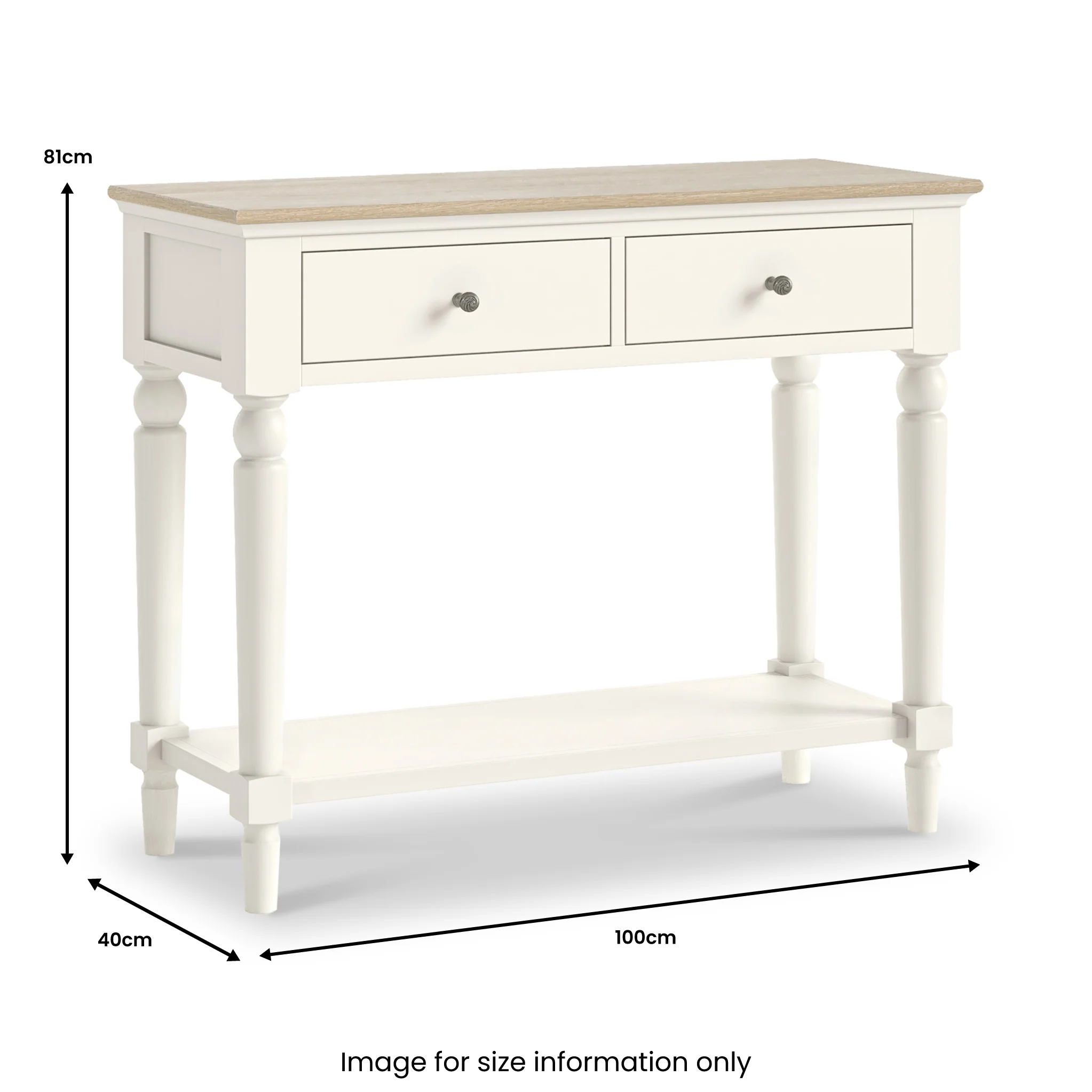 Linden 2 Drawer Console Table - Image 3